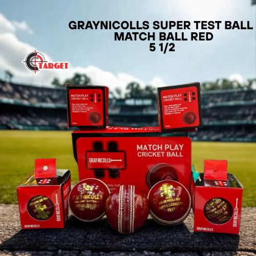 GRAYNICOLLS Super Test Ball Match Ball RED 5 1/2  Leather ball _2
