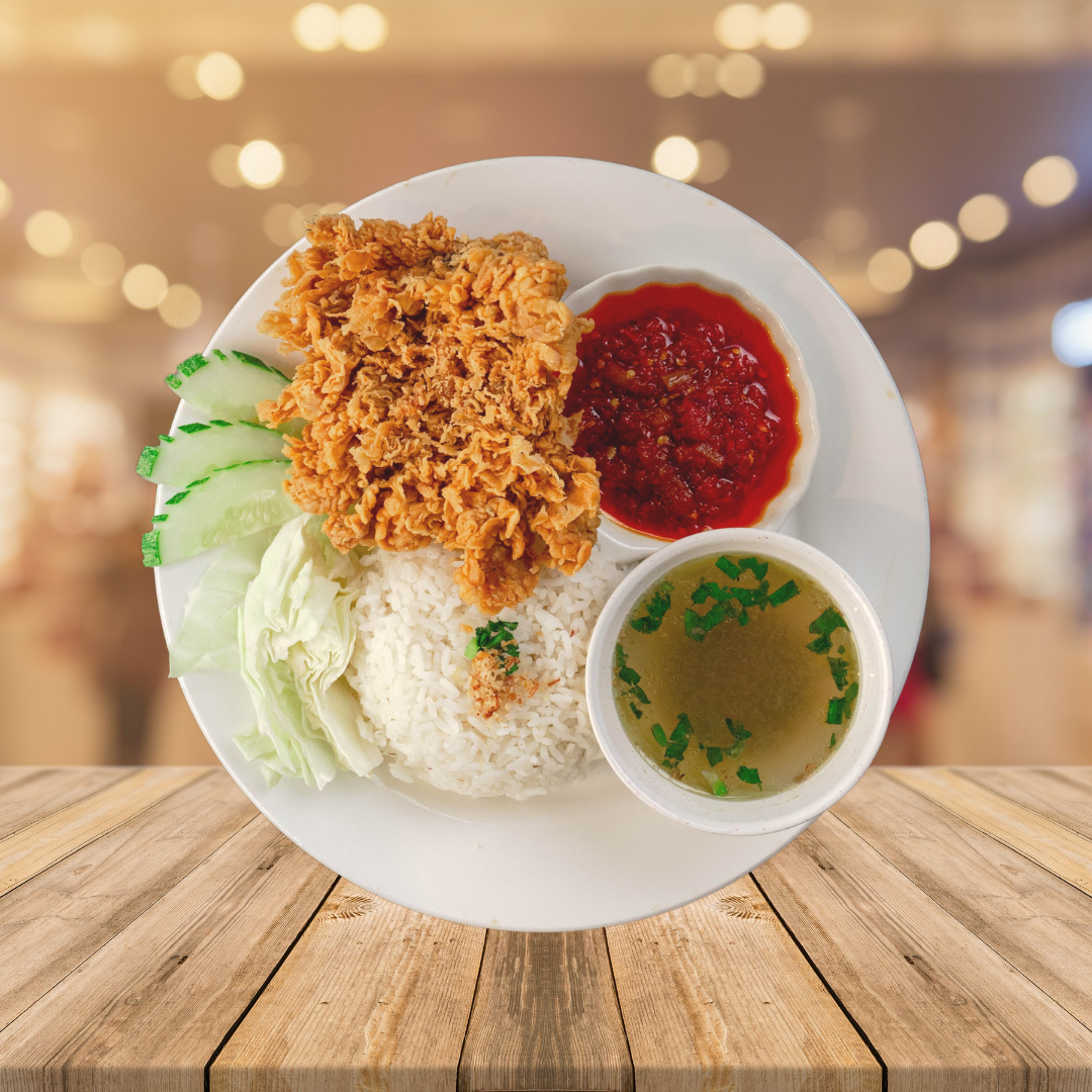 Nasi Putih Ayam Crispy Balado@Penyet_0