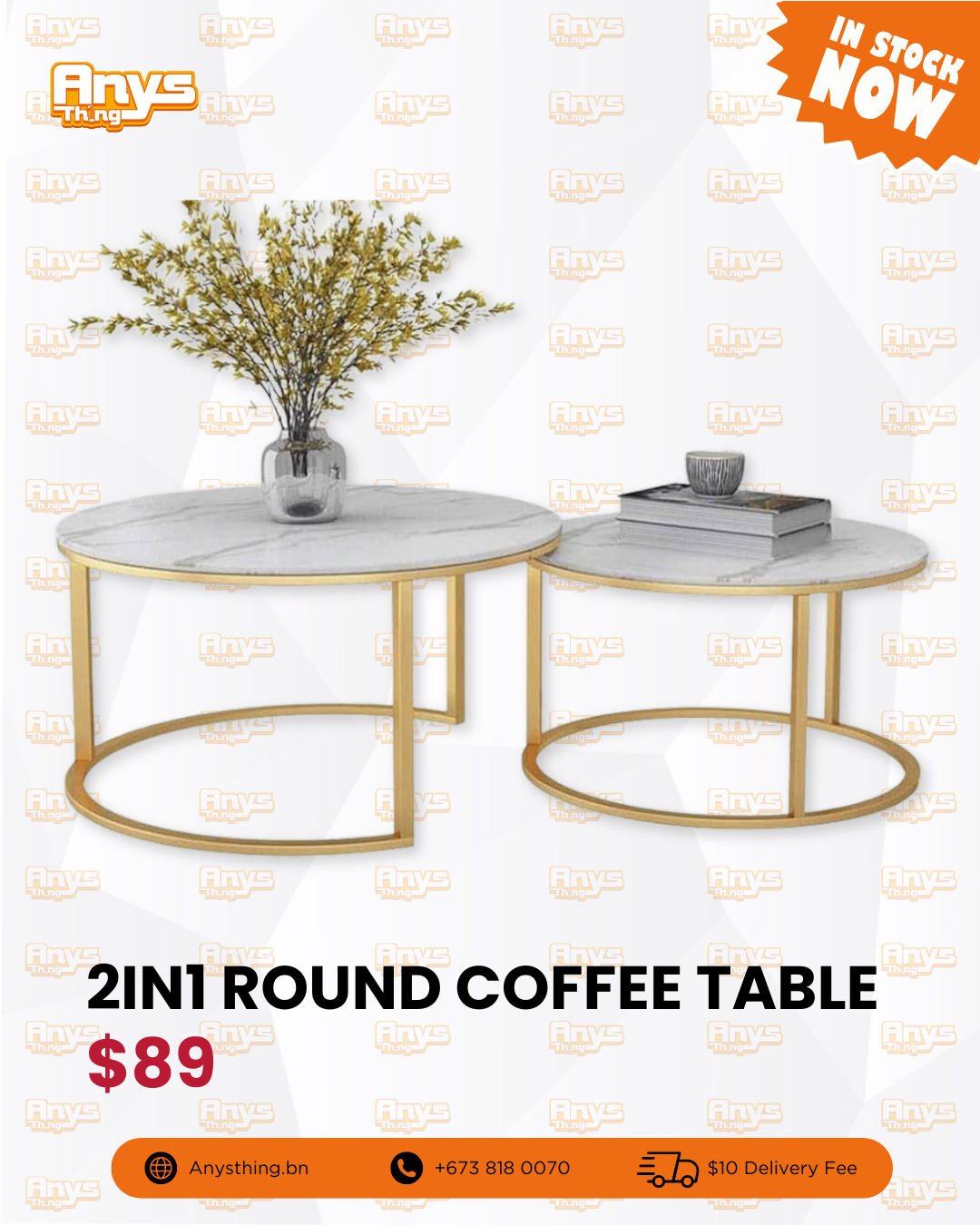 2IN1 Round Marble Coffee Table_1