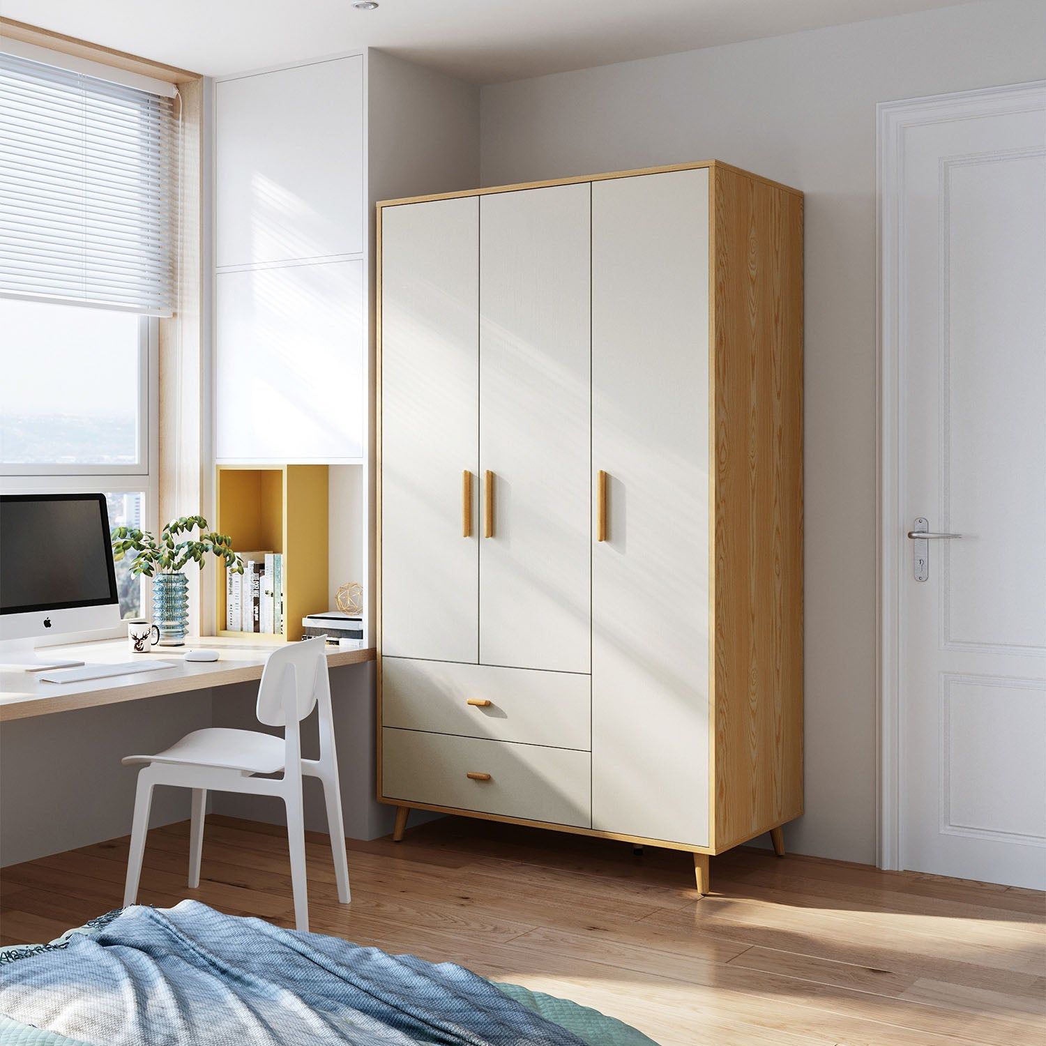 LINSY 3 DOOR + 2 DRAWER WARDROBE_5