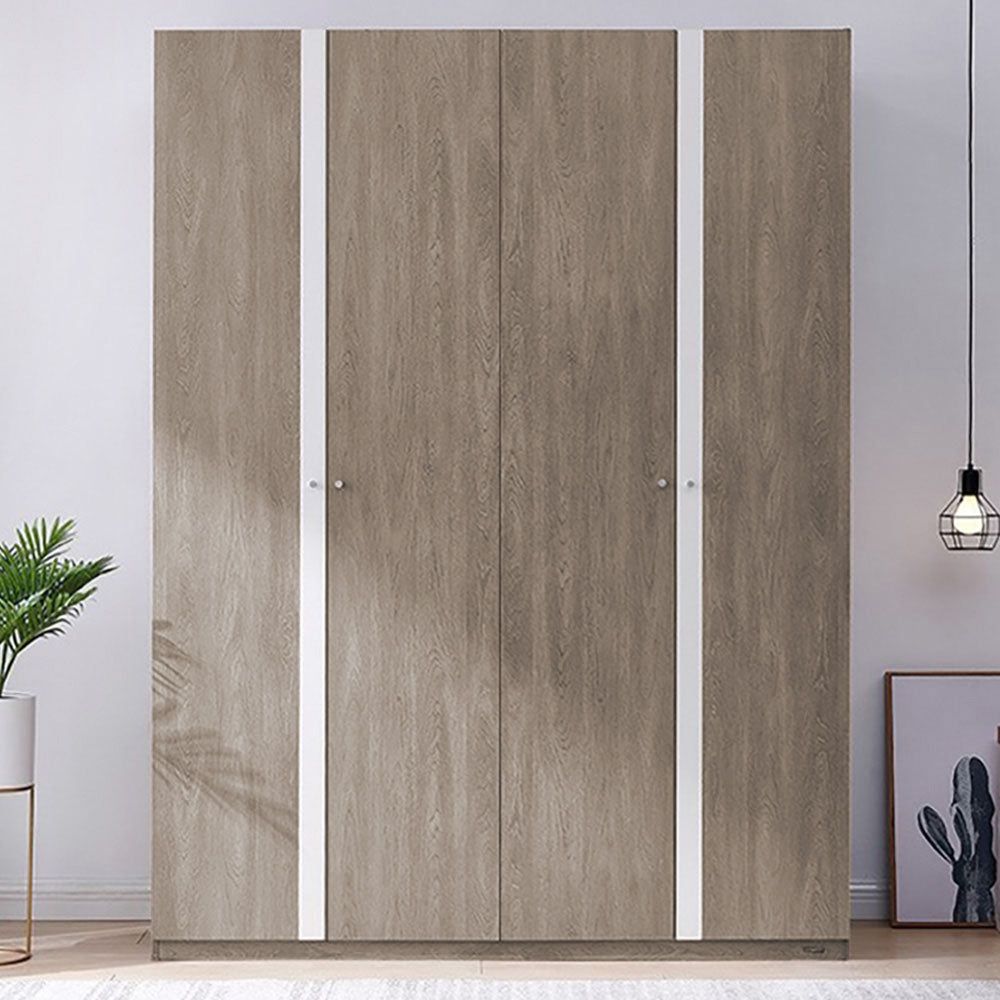 QUANU 4 DOORS WARDROBE DARK BROWN_2
