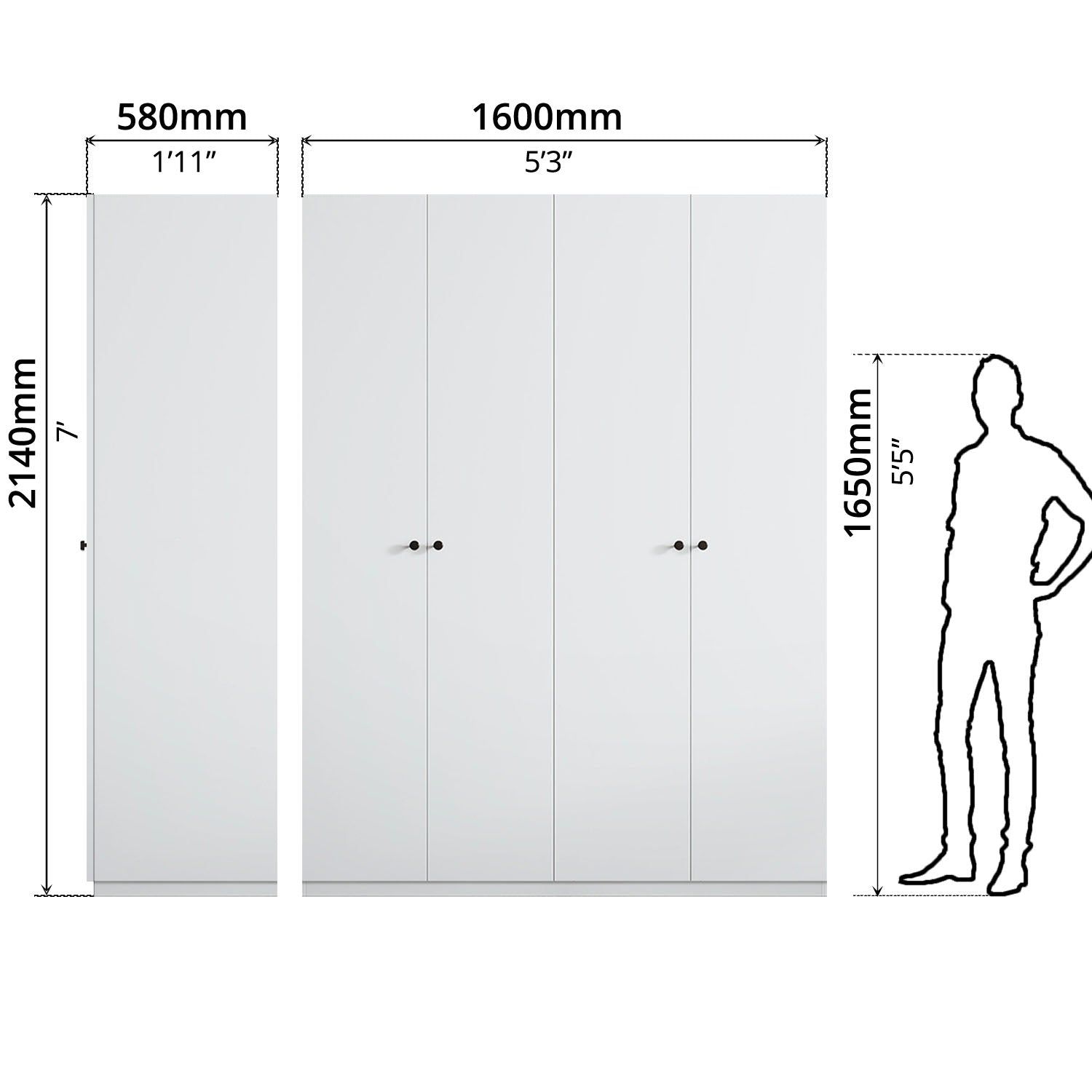 QUANU 4 DOORS WARDROBE WHITE_7