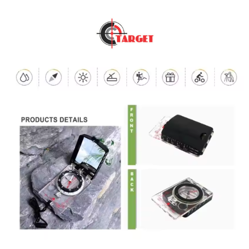 Camping Orienteering Map Compasses with Adjustable Declination and Neck Strap _3