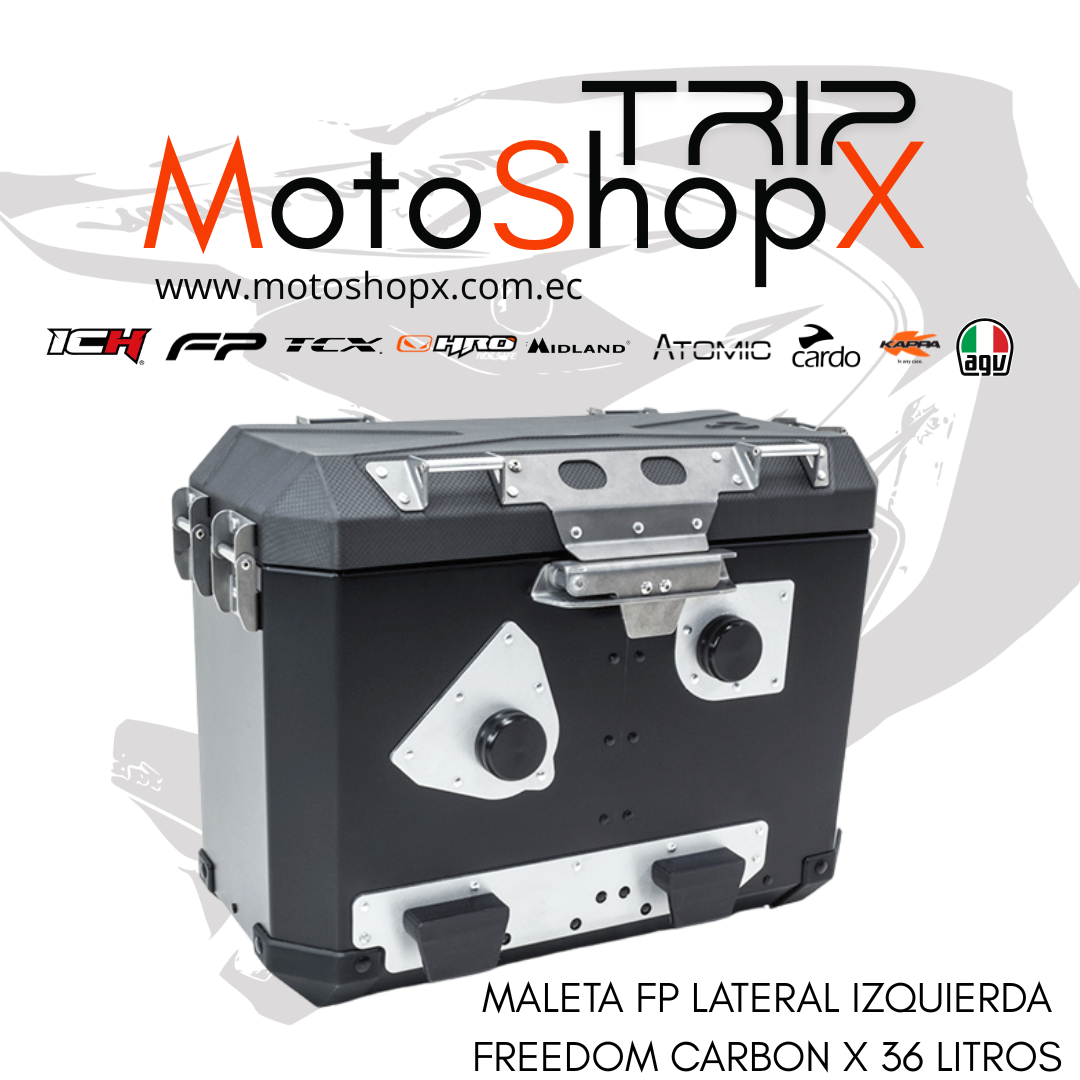 MALETA LATERAL ALUMINIO 36LT FREEDOM CARBON X_2