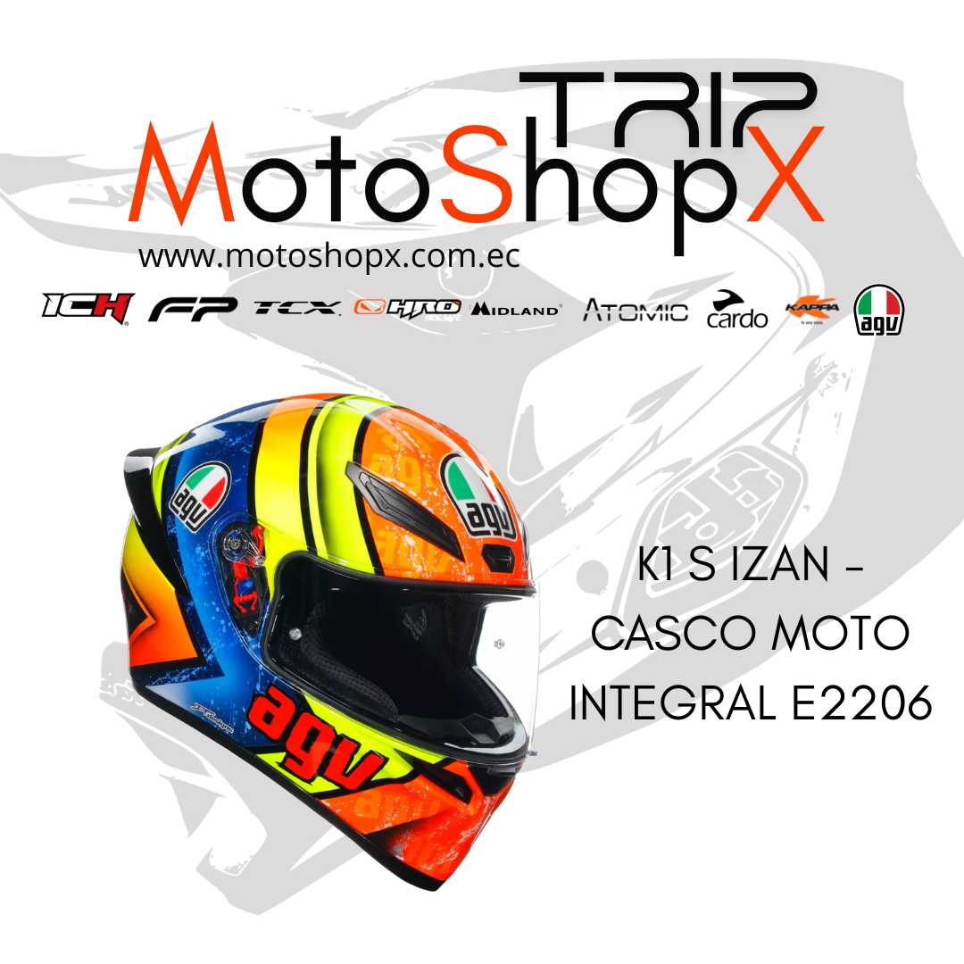 CASCO AGV INTEGRAL K1 S E2206 BLIPPER GREY / RED_1