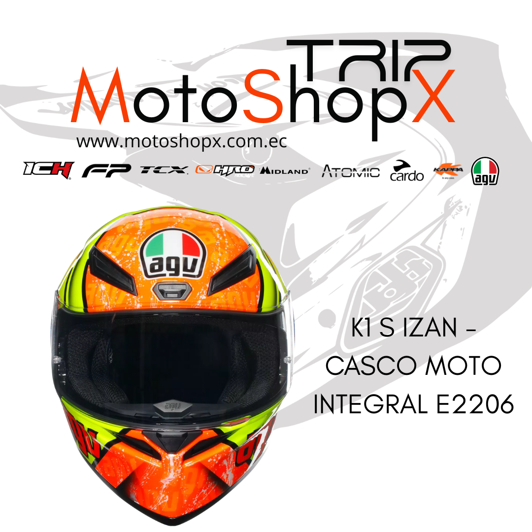 CASCO AGV INTEGRAL K1 S E2206 BLIPPER GREY / RED_2