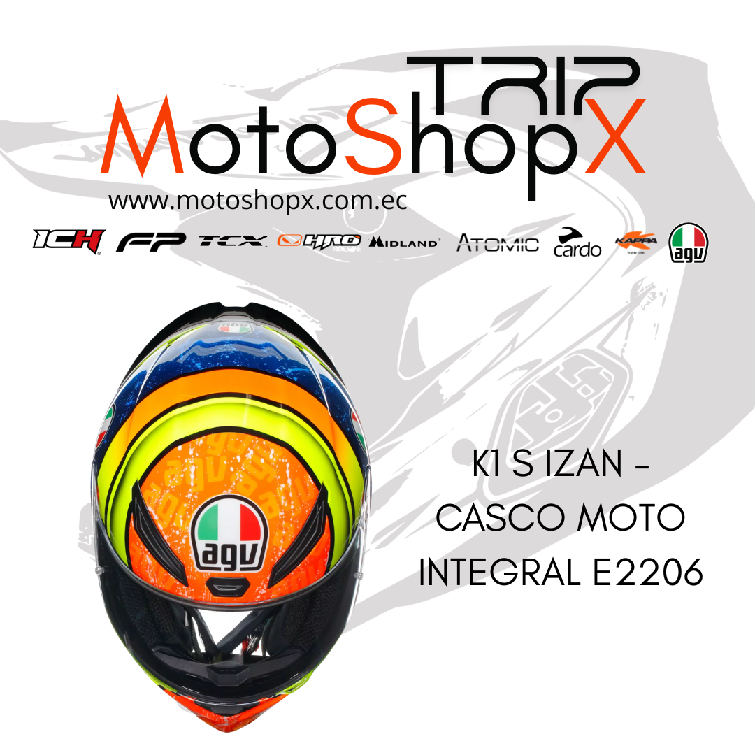 CASCO AGV INTEGRAL K1 S E2206 BLIPPER GREY / RED_3