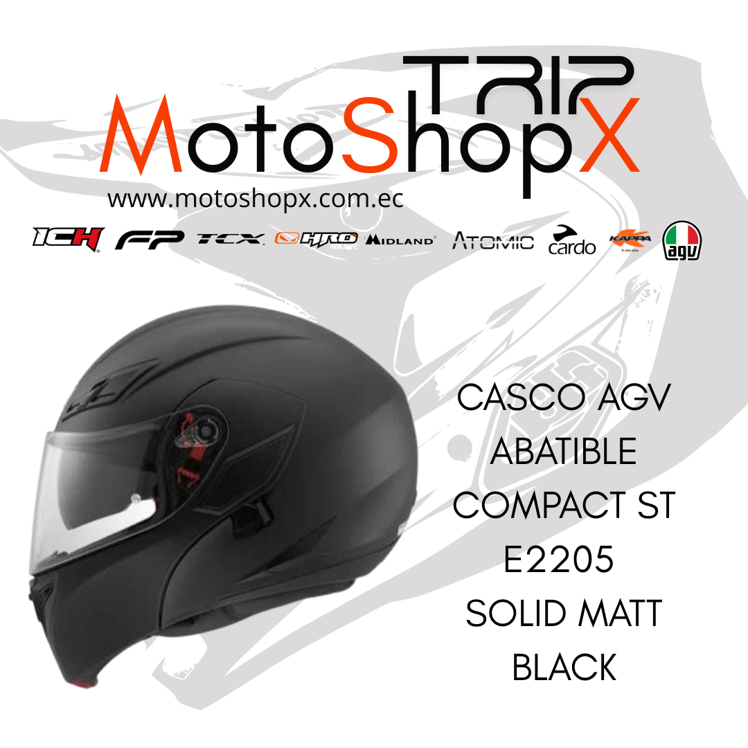 CASCO AGV ABATIBLE COMPACT ST E2205 SOLID MATT BLACK_2