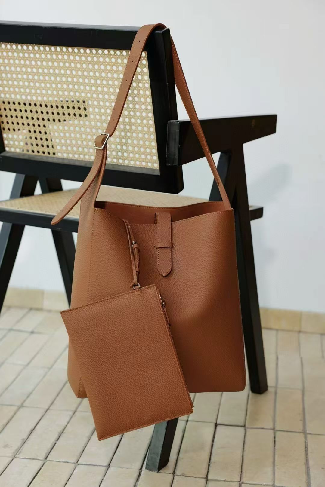  TR Tote Bag Calf Leather Self-manufactured_9