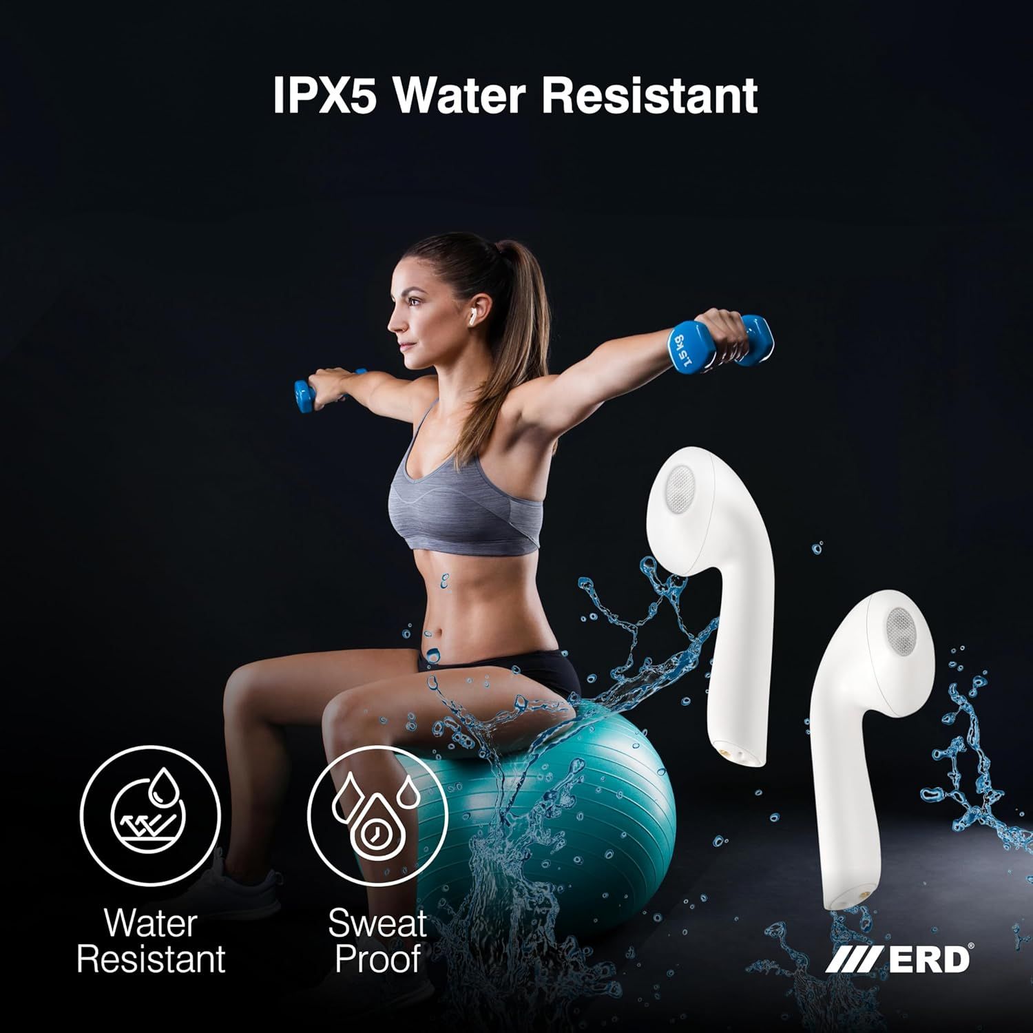 ERD TWS-16 True Wireless in Ear Earbuds with 35H Playtime Noise Cancelling Ambient Sound (Bluetooth Version V 5.3) Lightweight Comfort Fit Touch Control, Inbuilt Voice Assistant (Google, Hey Siri)_2