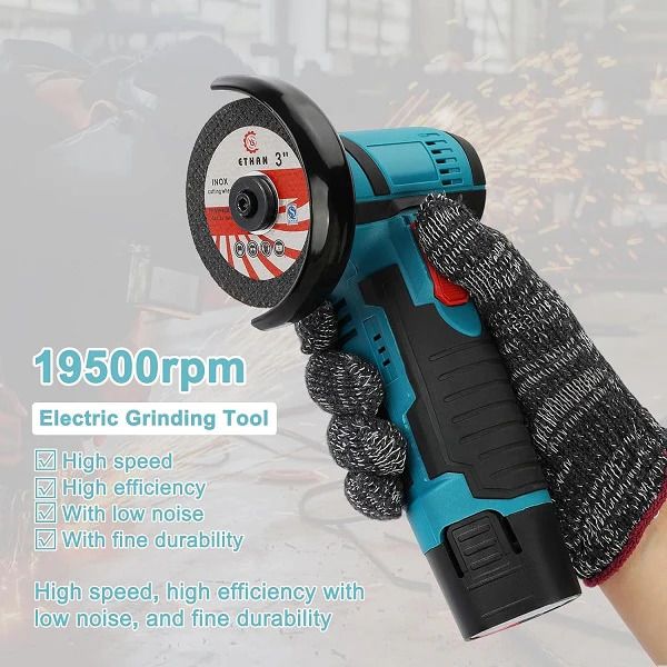 Jiageng JG20375060 Handheld Angle Cordless Angle Grinder 12V 4500mah Battery (10007093)_2