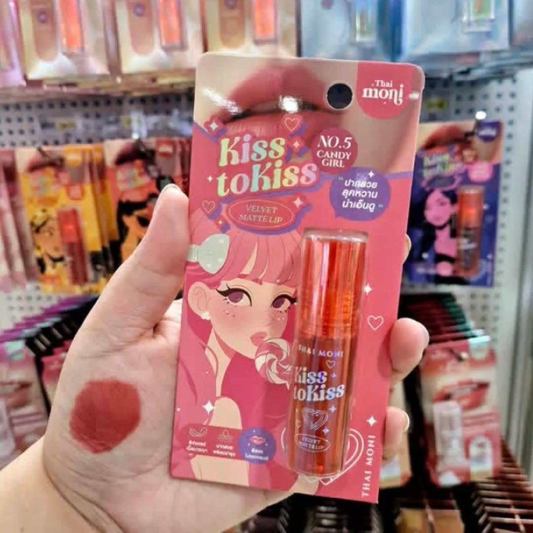 Thai moni Kiss to Kiss Velvet Matte Lip (3.2g) - #05 Candy Girl_0