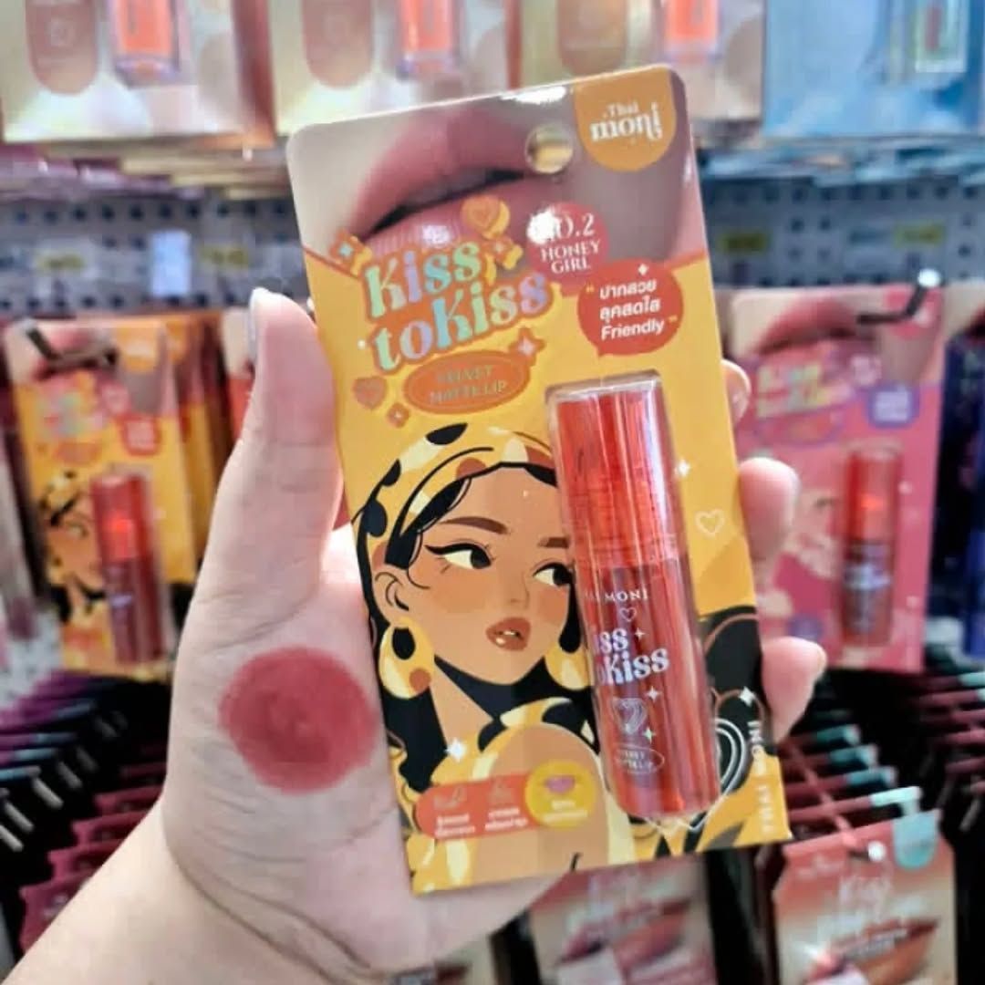 Thai moni Kiss to Kiss Velvet Matte Lip (3.2g) - #02 Honey Girl_0