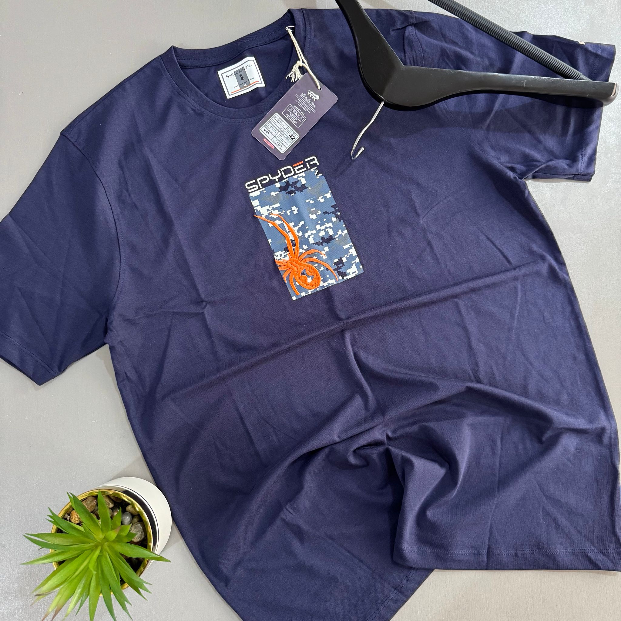 FOUR SQUARES T-SHIRTS - BLUE BLACK_0