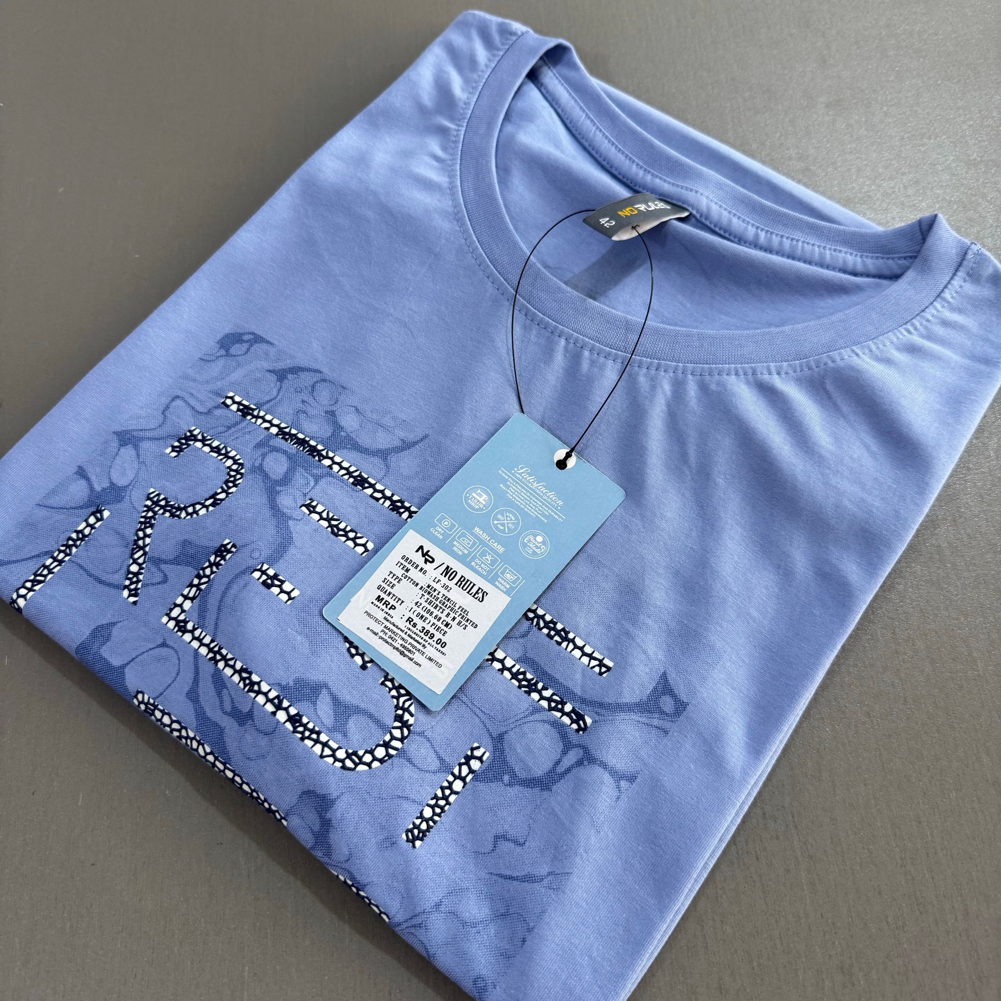 No Rules T-Shirts-SKY BLUE_1