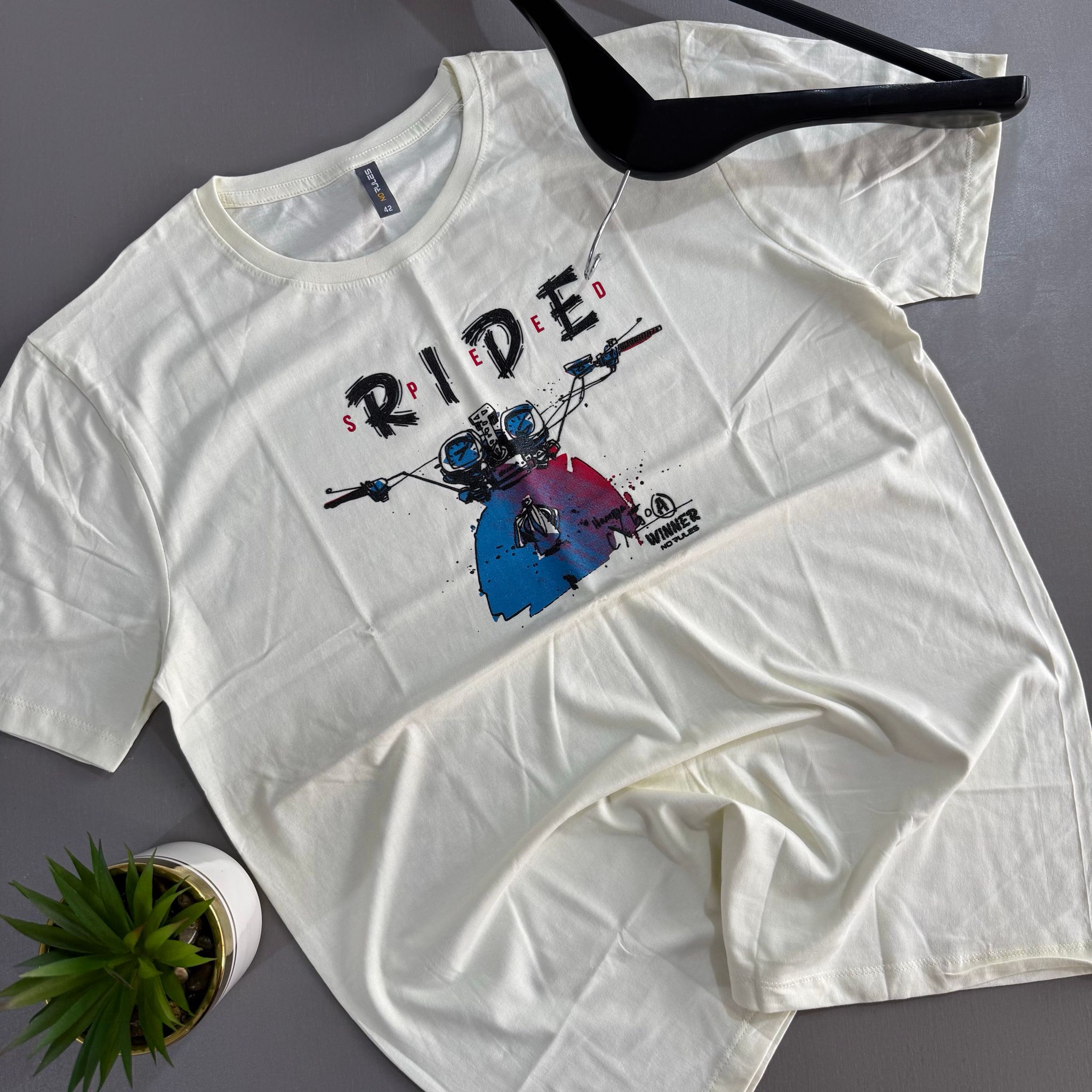 No Rules T-Shirts- CREAM_1