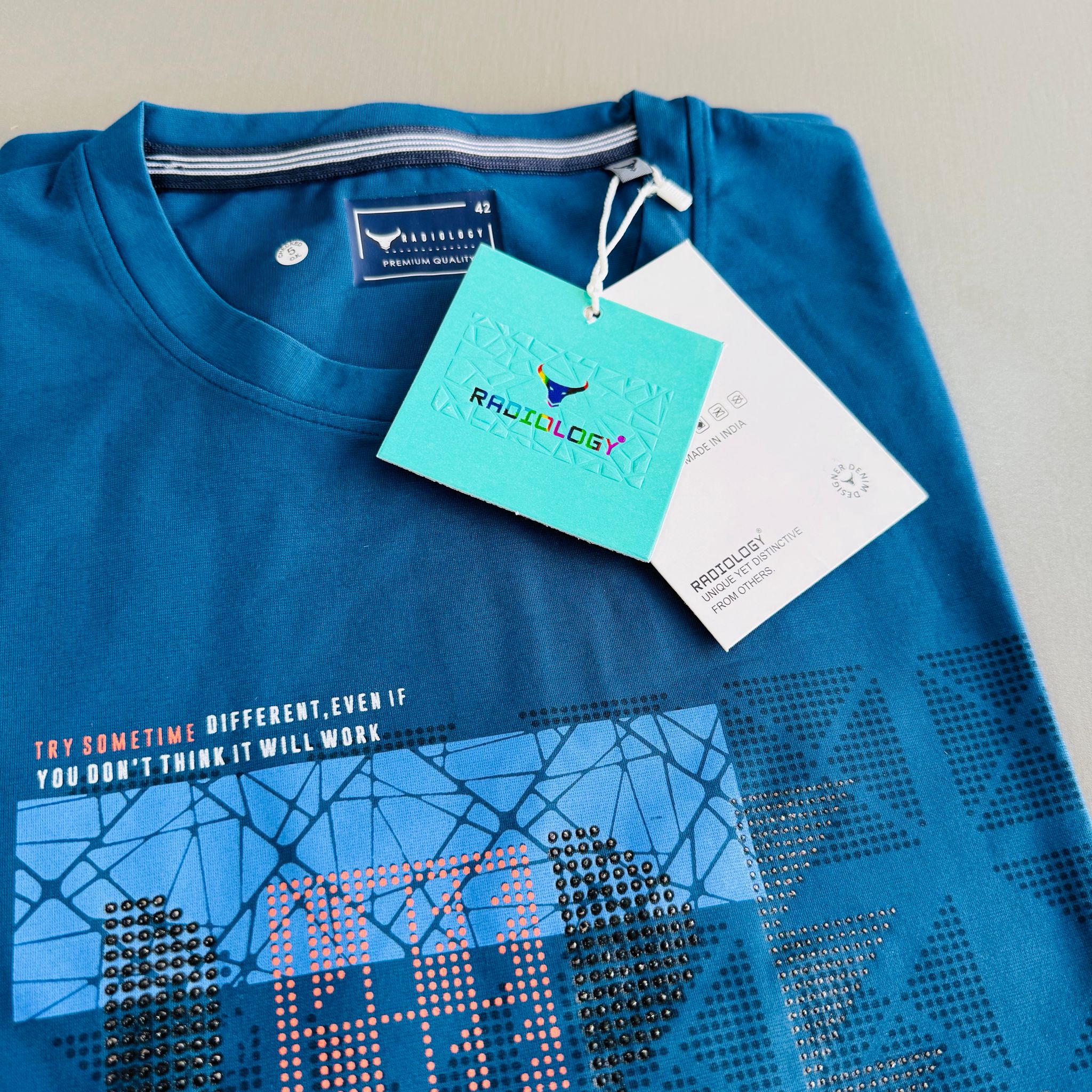 Radiology T-Shirts Printed - BLUE BLACK_0