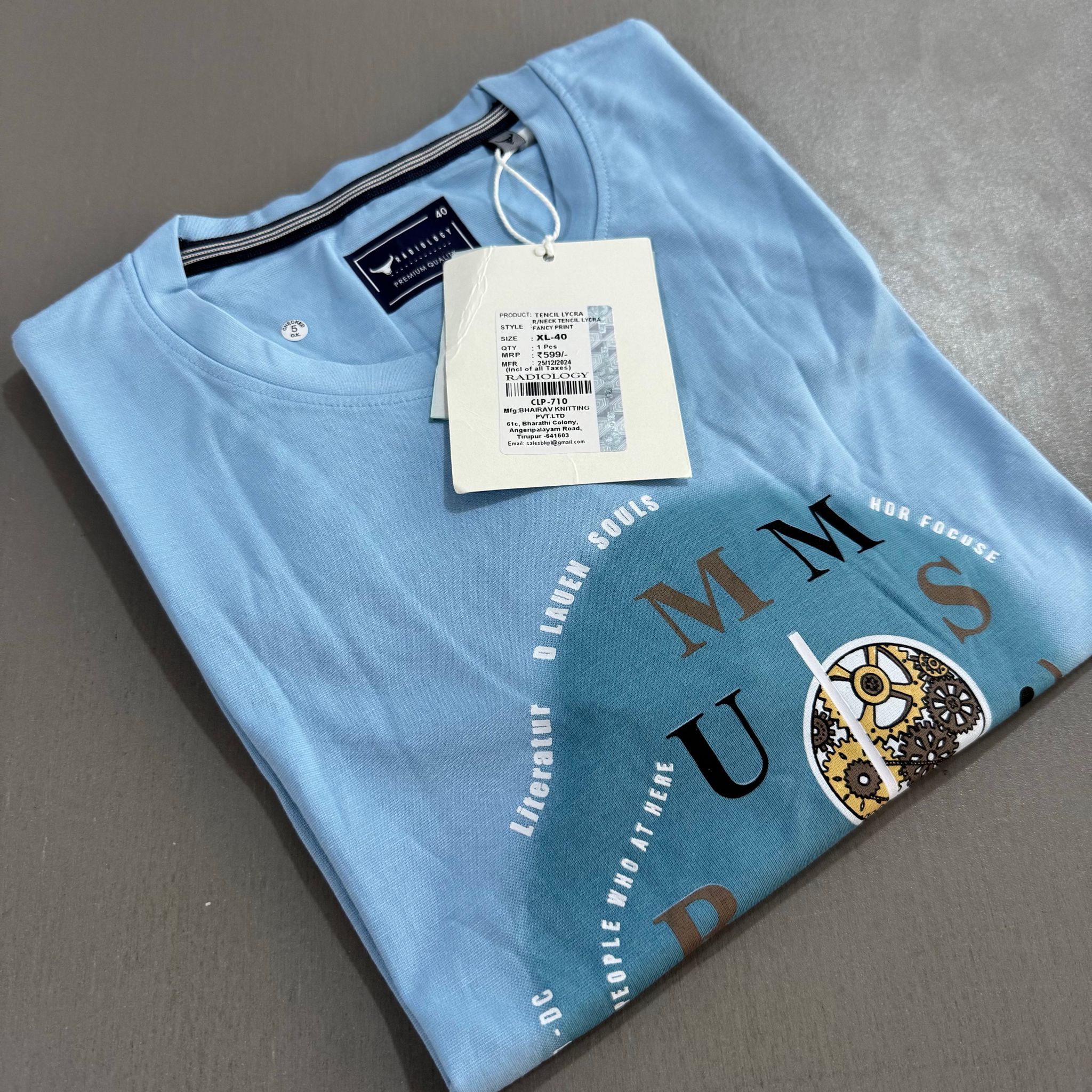 RADIOLOGY PRINTED T-SHIRTS -  SKY BLUE_1