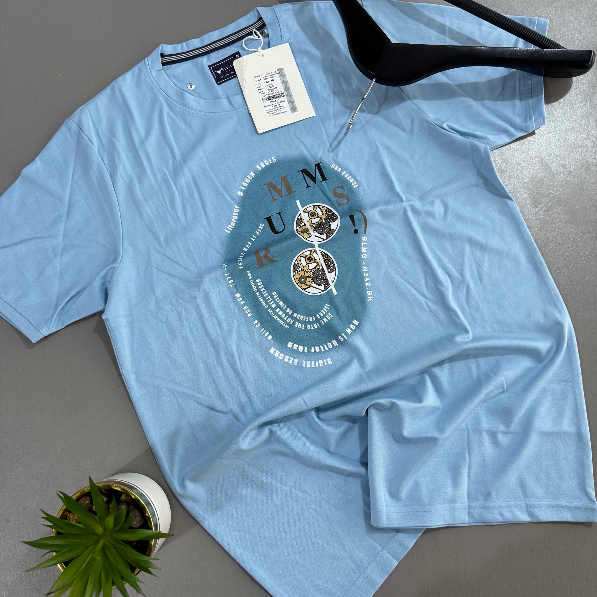 RADIOLOGY PRINTED T-SHIRTS -  SKY BLUE_0