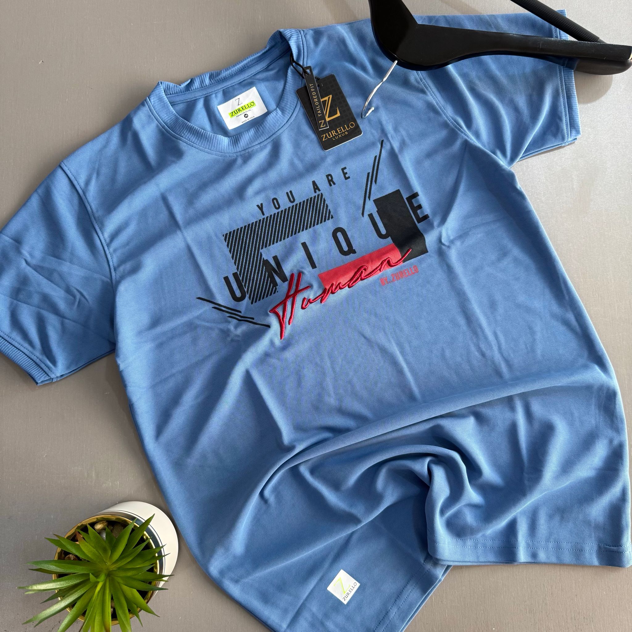 ZURELLO PRINTED T-SHIRT - BLUE_0