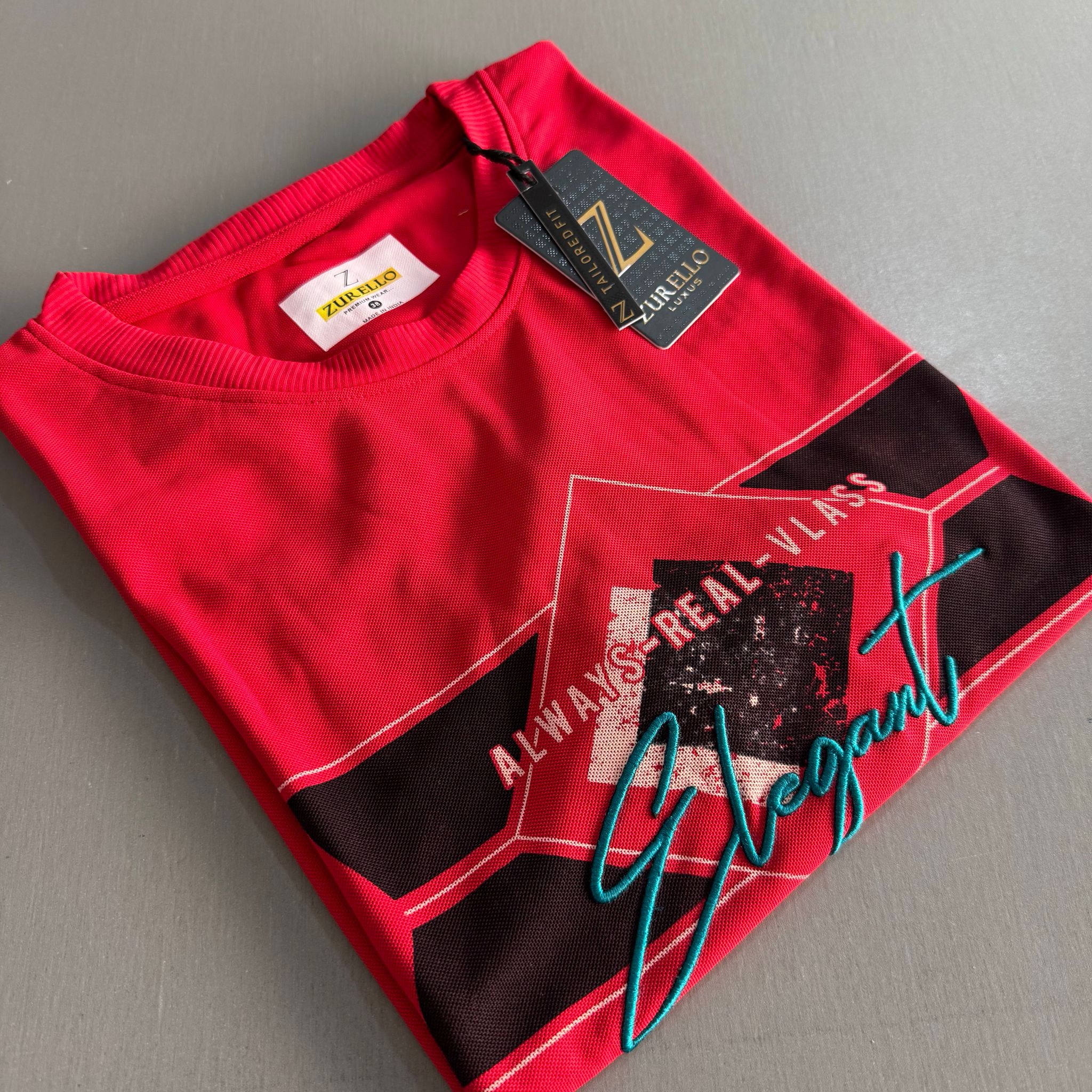 ZURELLO PRINTED T-SHIRT - RED_0