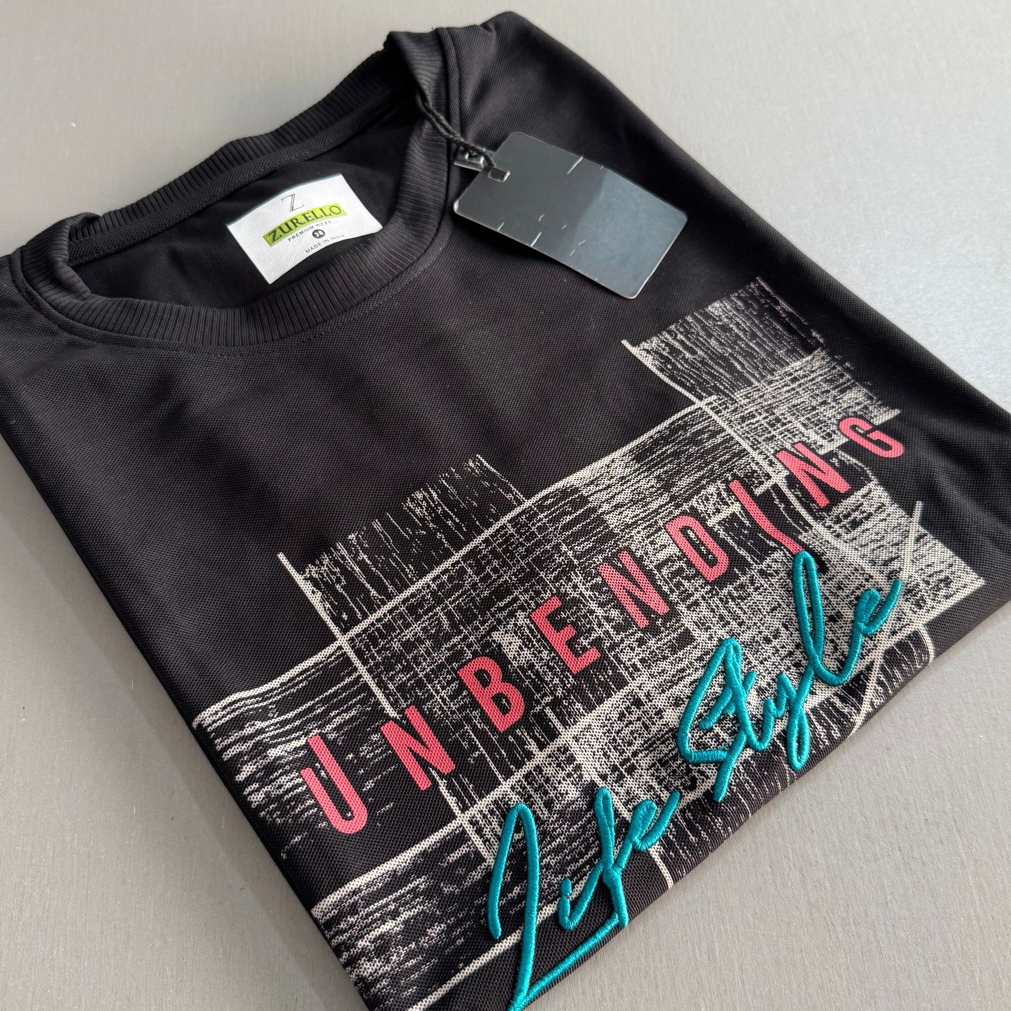 ZURELLO PRINTED T-SHIRT- BLACK_0