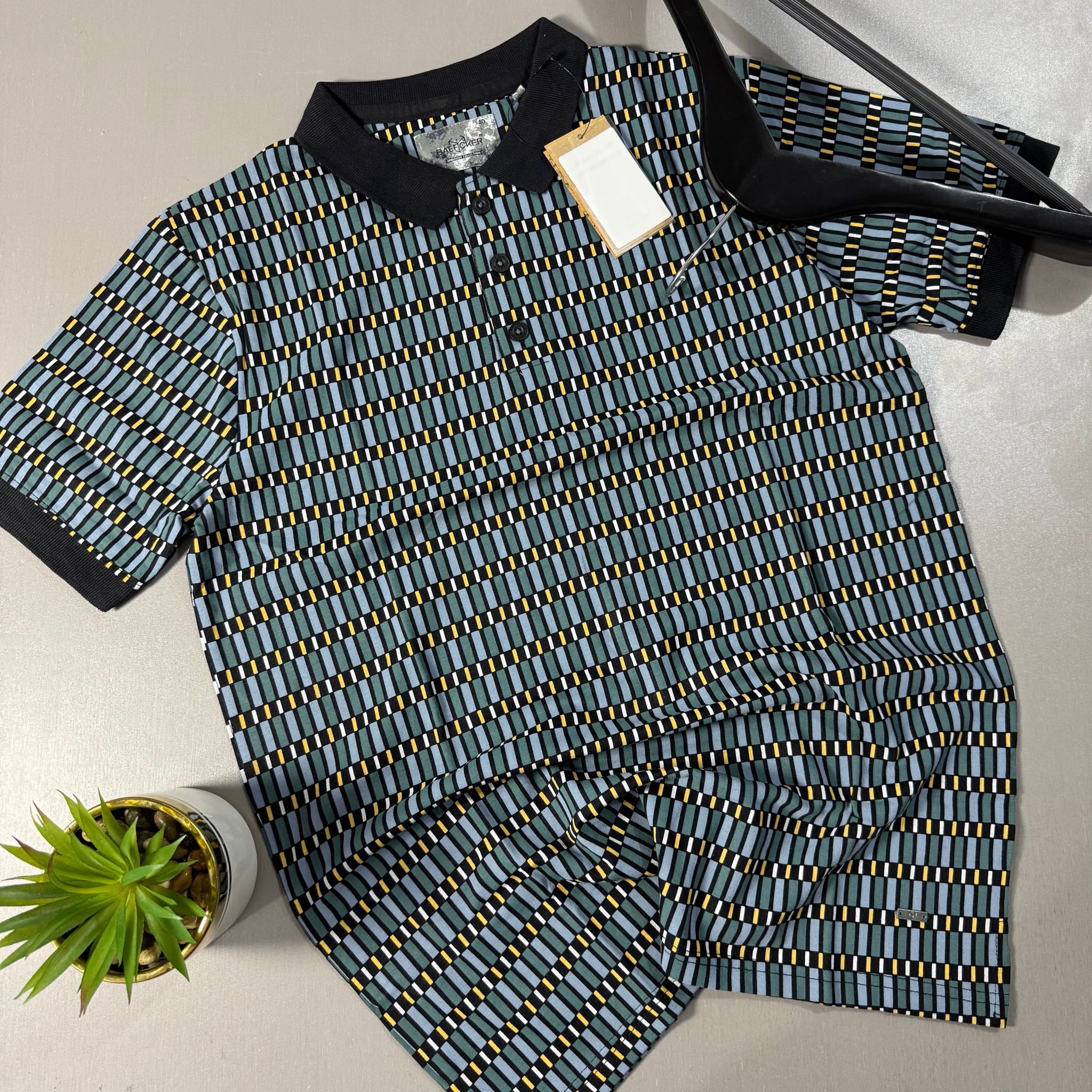 BAEFICKER PATTERNED POLO SHIRT -  GREEN 03_1