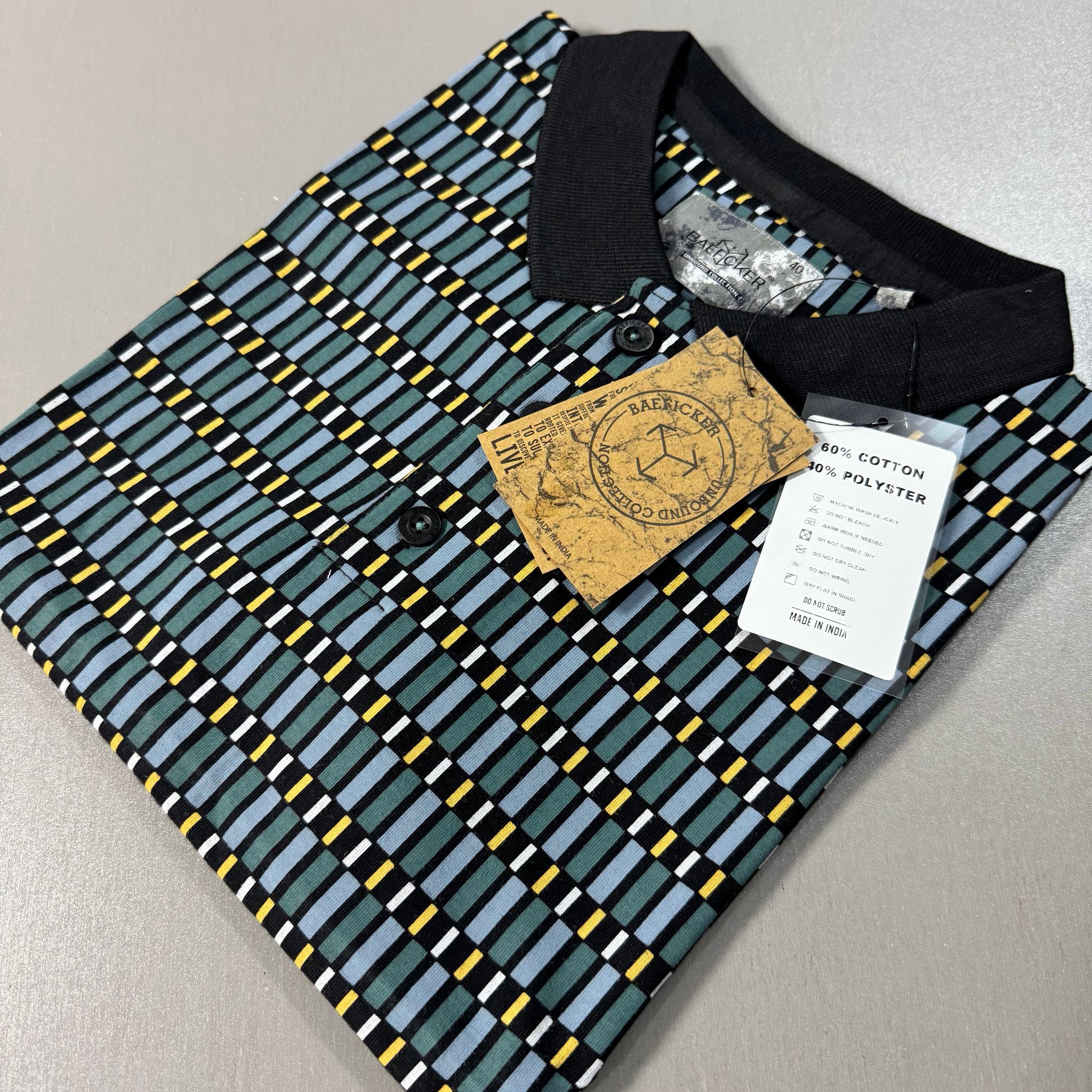 BAEFICKER PATTERNED POLO SHIRT -  GREEN 03_0