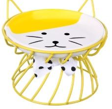 COMEDERO ELEVADO DE CERAMICA CON SOPORTE METÁLICO_1