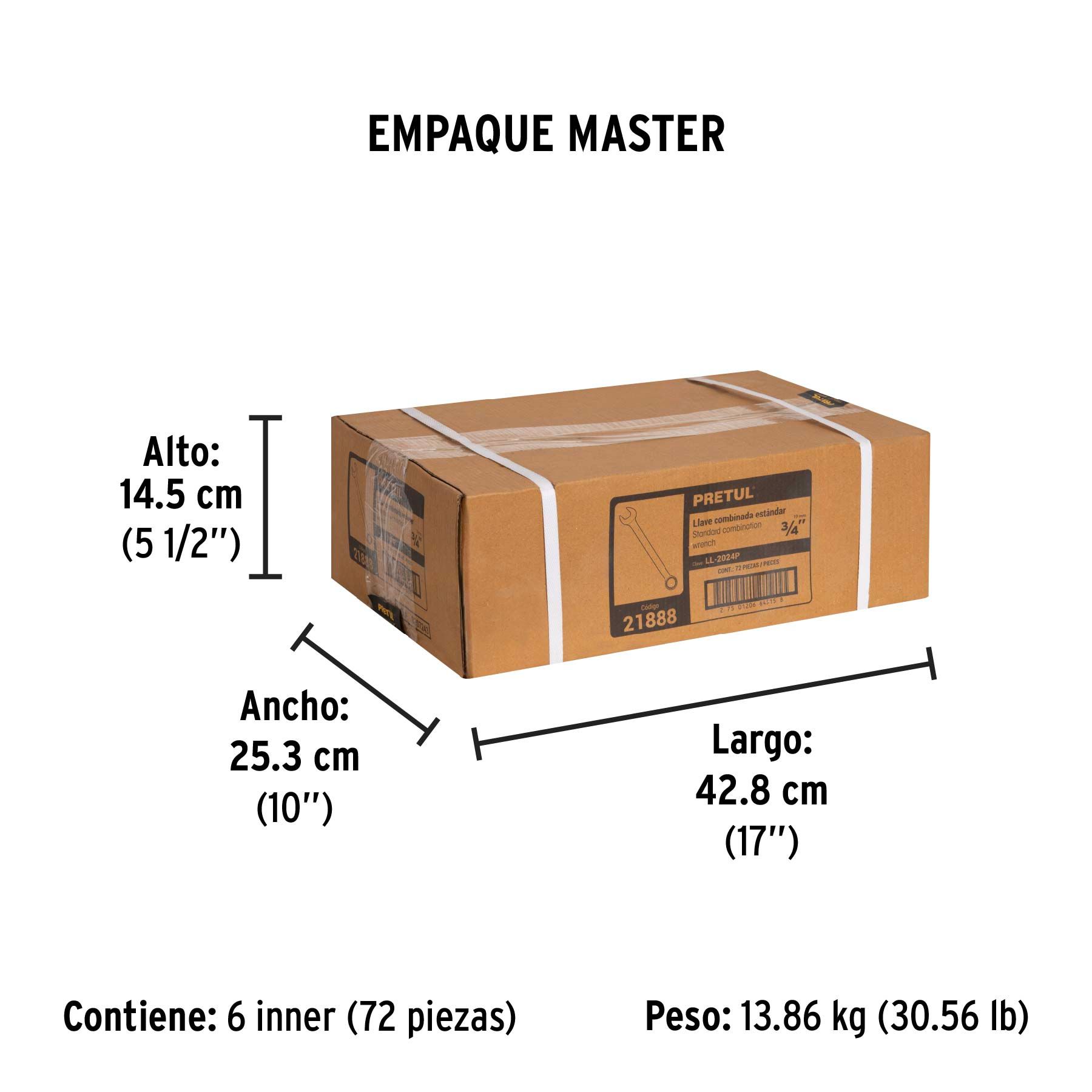 Llave combinada 3/4' x 230 mm de largo, Pretul_5