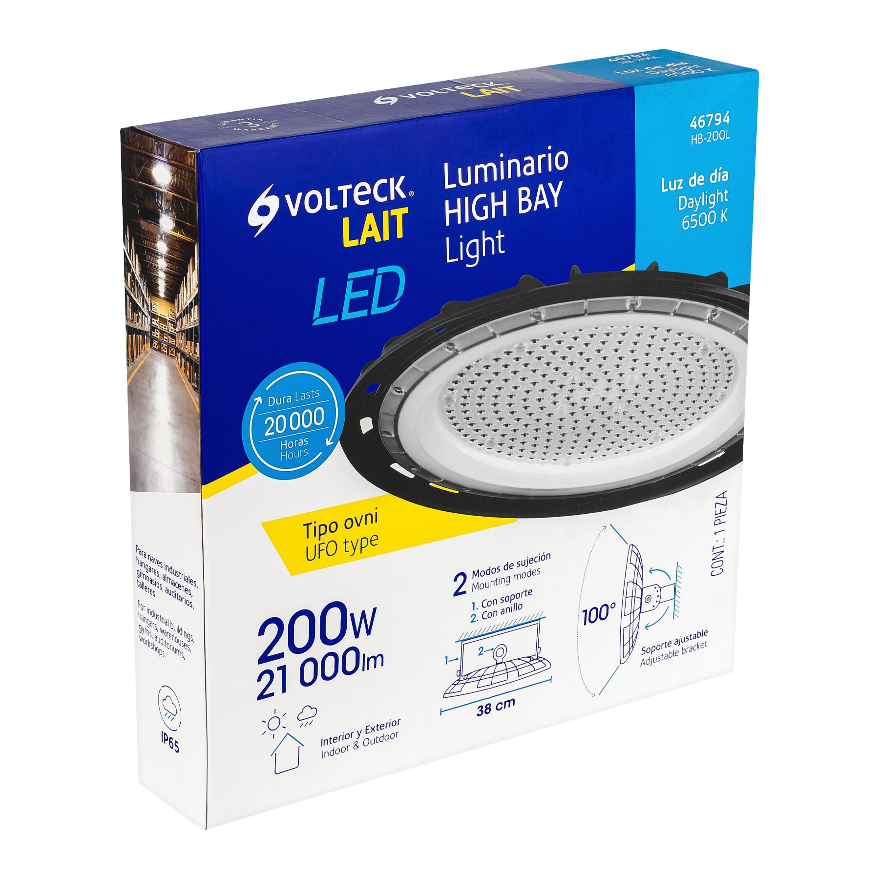 Luminario de LED 200 W High Bay, Volteck_1