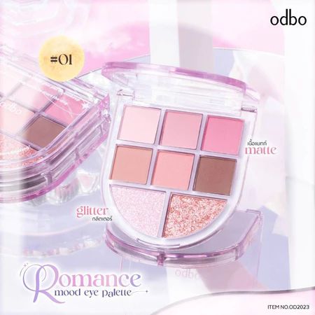 Odbo Romance Mood Eye Palette (6g) - #01 Purple Pink_0