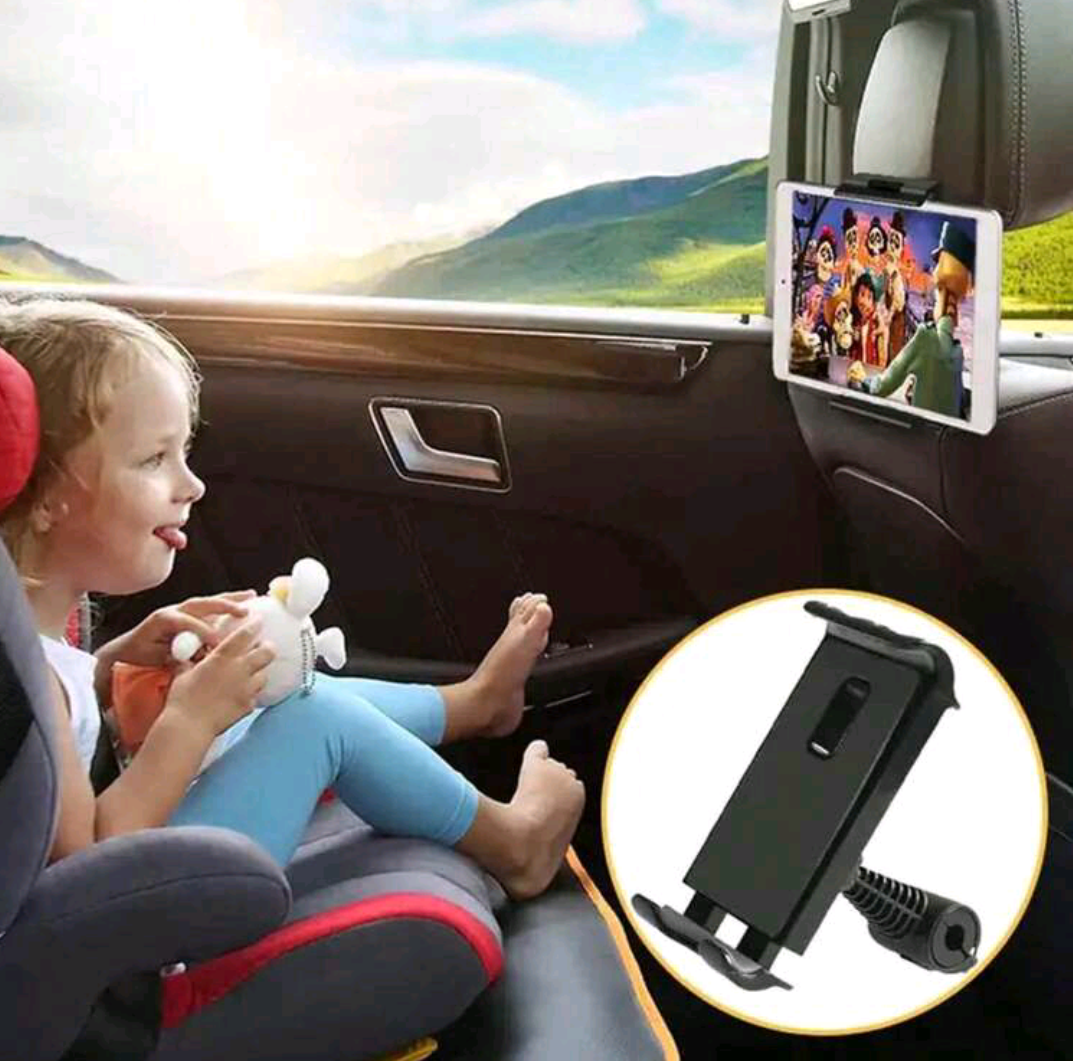 Car Backseat Phone & Tablet Holder - Black._0