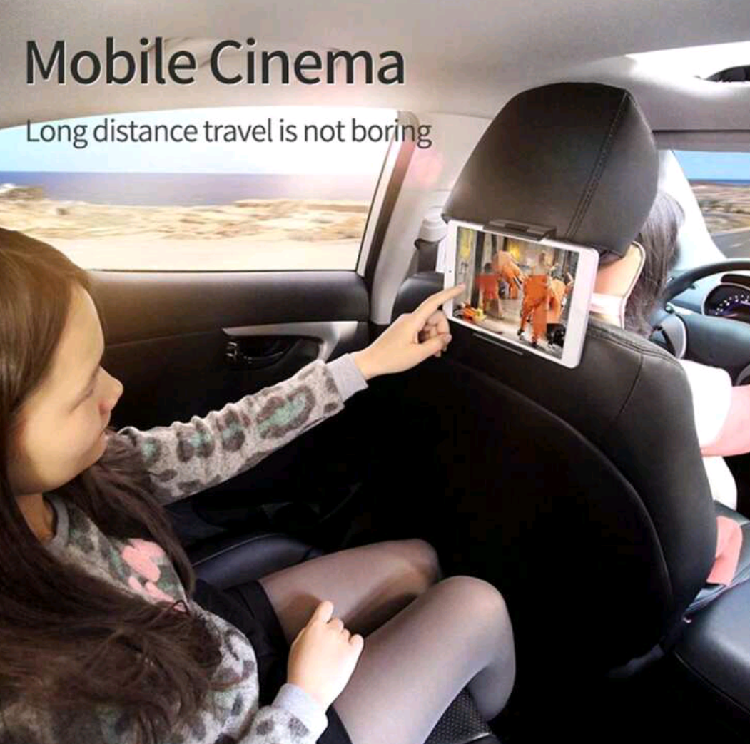 Car Backseat Phone & Tablet Holder - Black._4