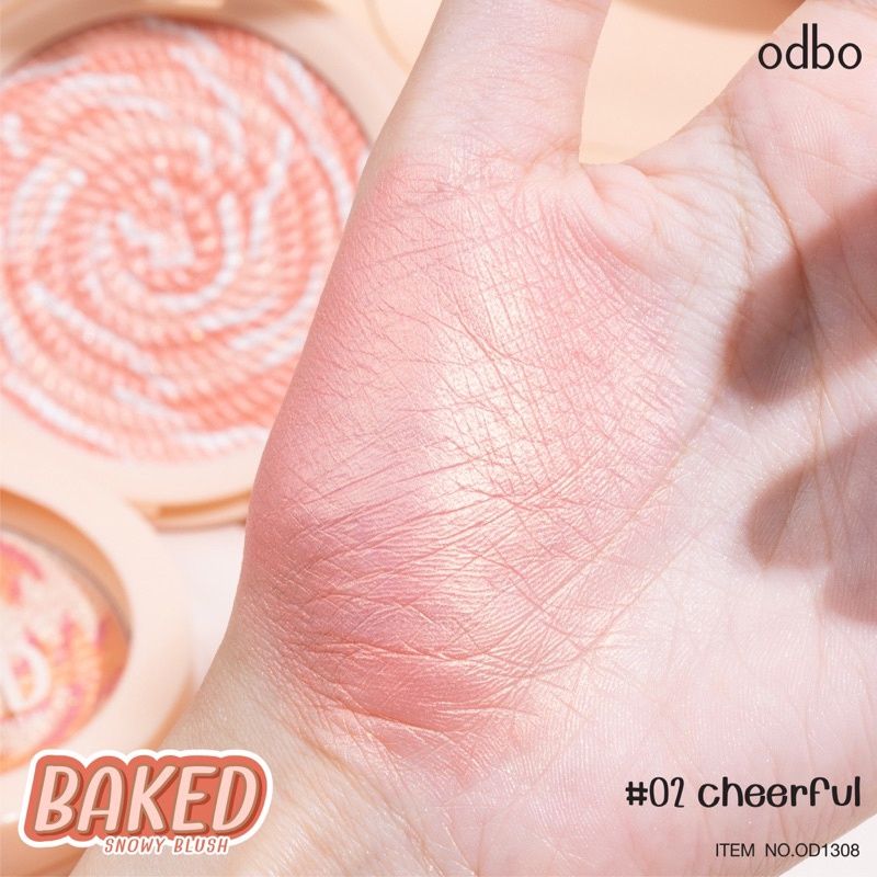 Odbo Baked Snowy Blush (7g) - #02 Cheerful_0