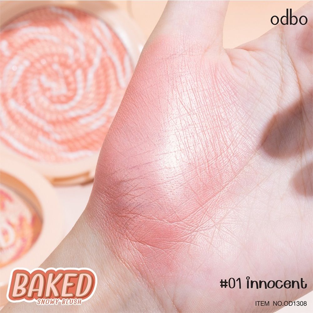 Odbo Baked Snowy Blush (7g) - #01 Innocent_0