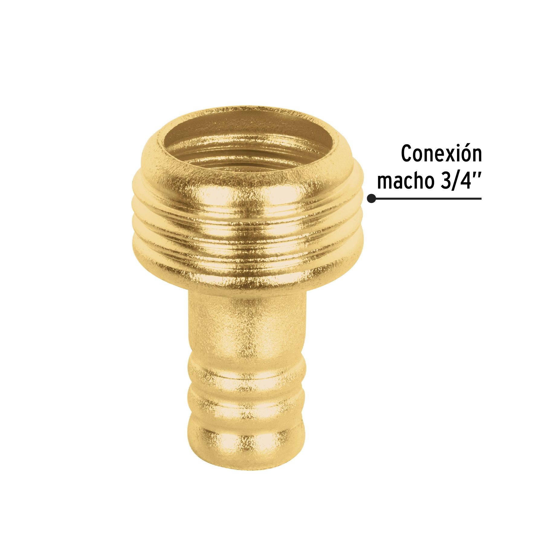 Conector 1/2' macho de latón laminado, Pretul_2