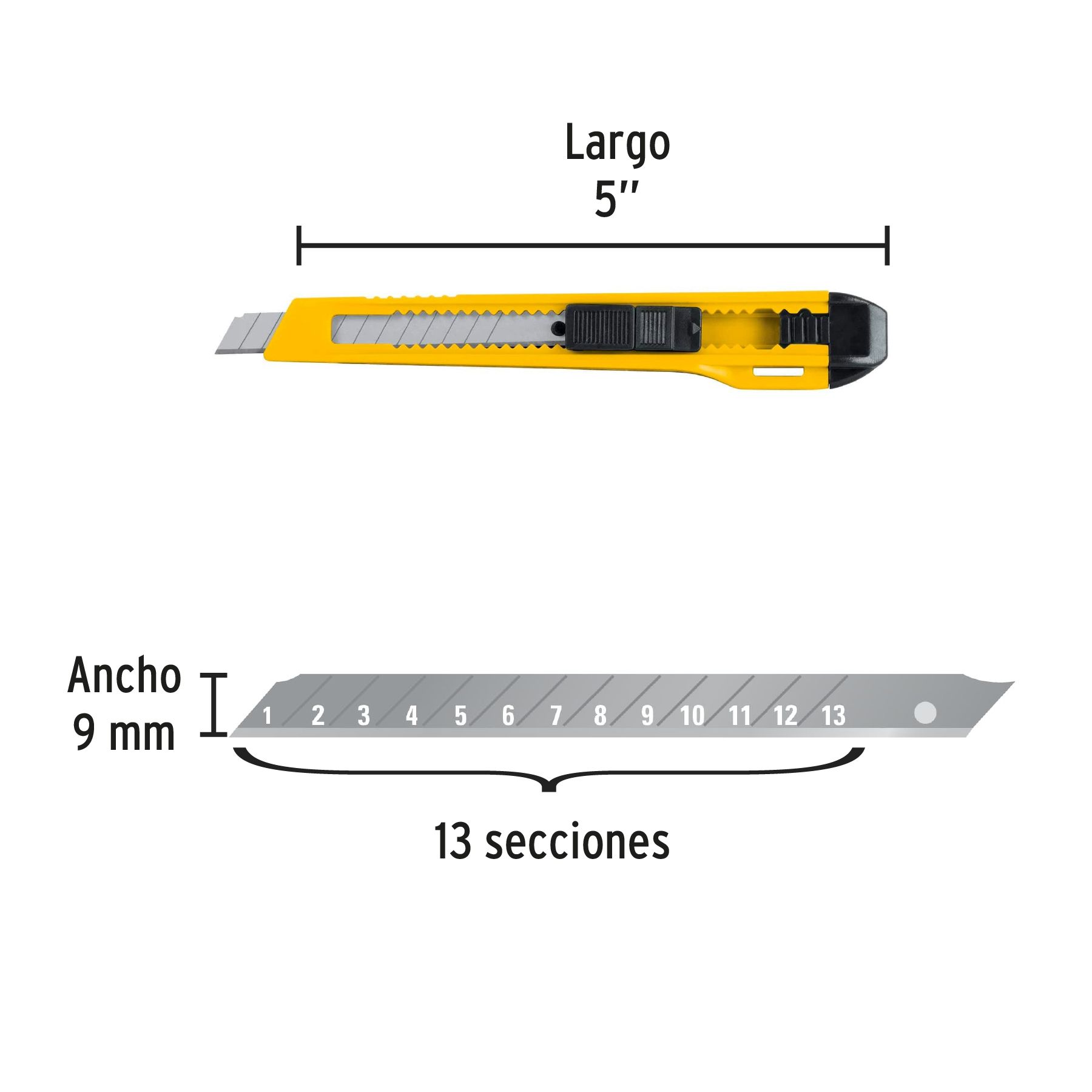 Cutter 9 mm plástico, Pretul_2