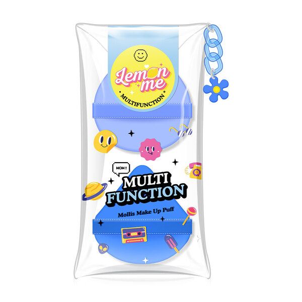 Lemon Me Multi Function Mollis Make up Puff (2 puffs) - Blue_0