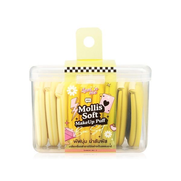Lemon Me Mollis Soft Make Up Puff (box of 12) - Yellow_0