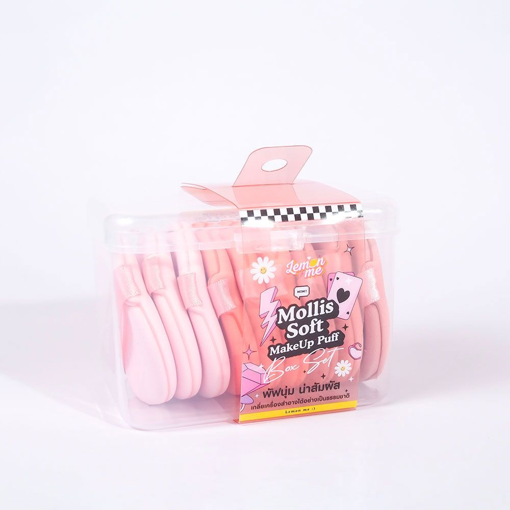Lemon Me Mollis Soft Make Up Puff (box of 12) - Pink_0
