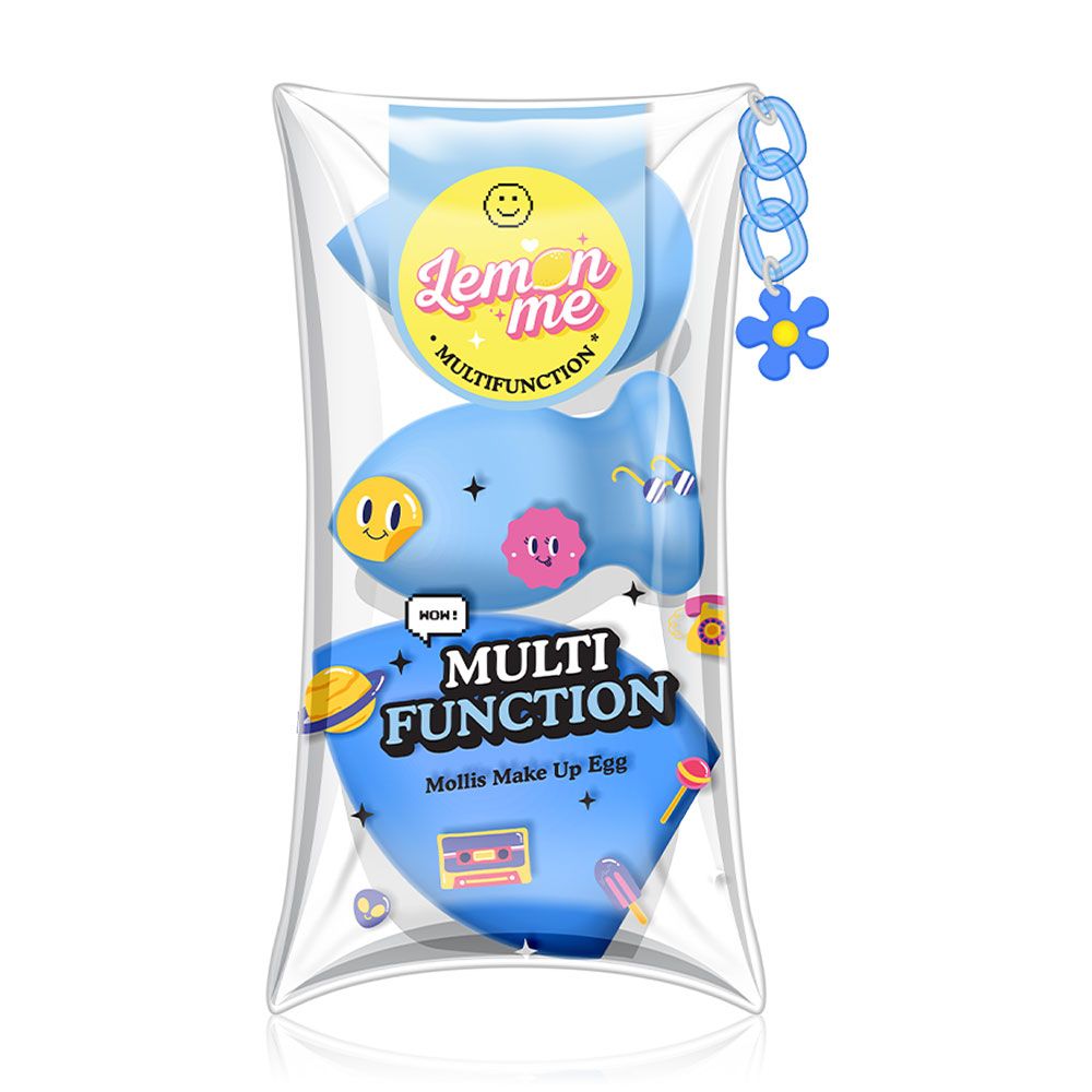 Lemon Me Mollis Make Up Egg (set of 3 shapes) - Blue_0