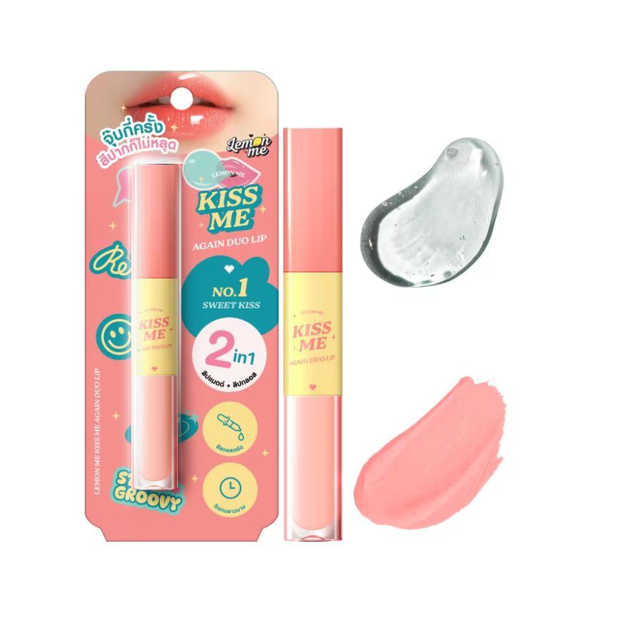 Lemon Me Kiss Me Again Duo Lip 2 in 1 (3.2g) - #01 Sweet Kiss_0
