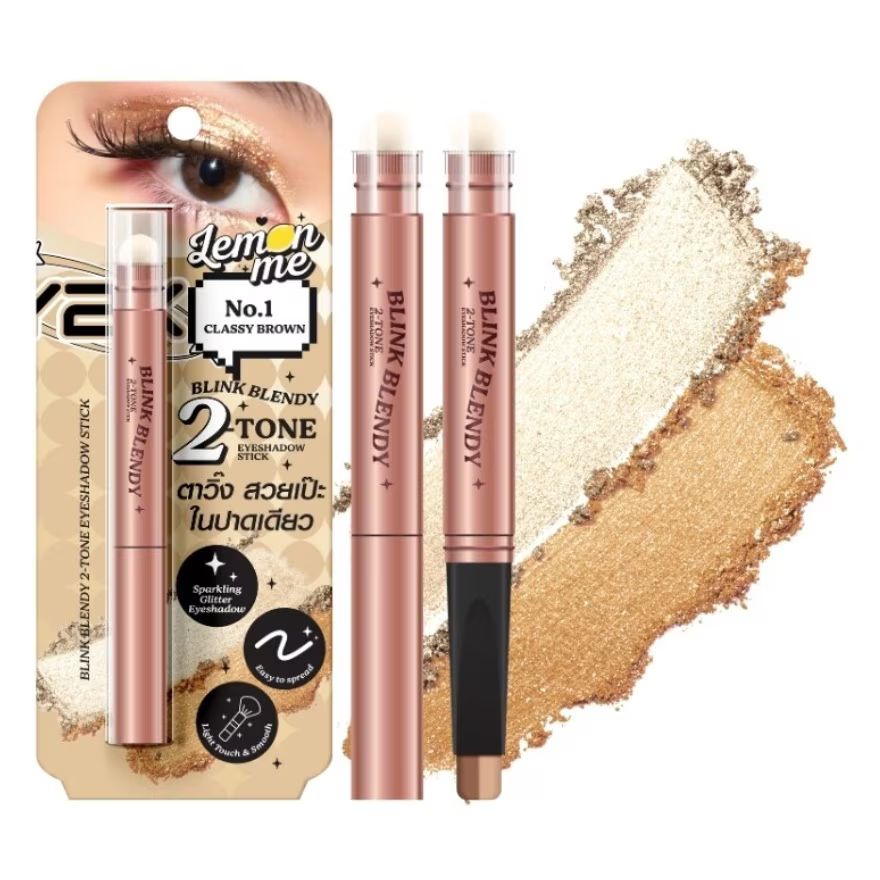Lemon Me Blink Blendy 2-Tone Eyeshadow Stick (1.1g) - Classy Brown_0