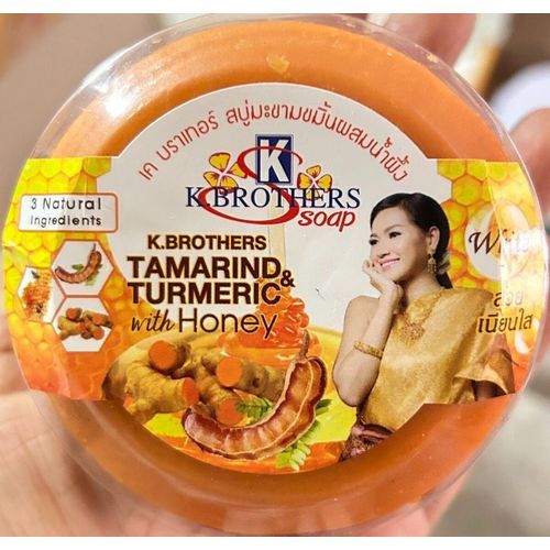 K Brother Circular Soap 160g - Tamarind & Turmeric with Honey_0