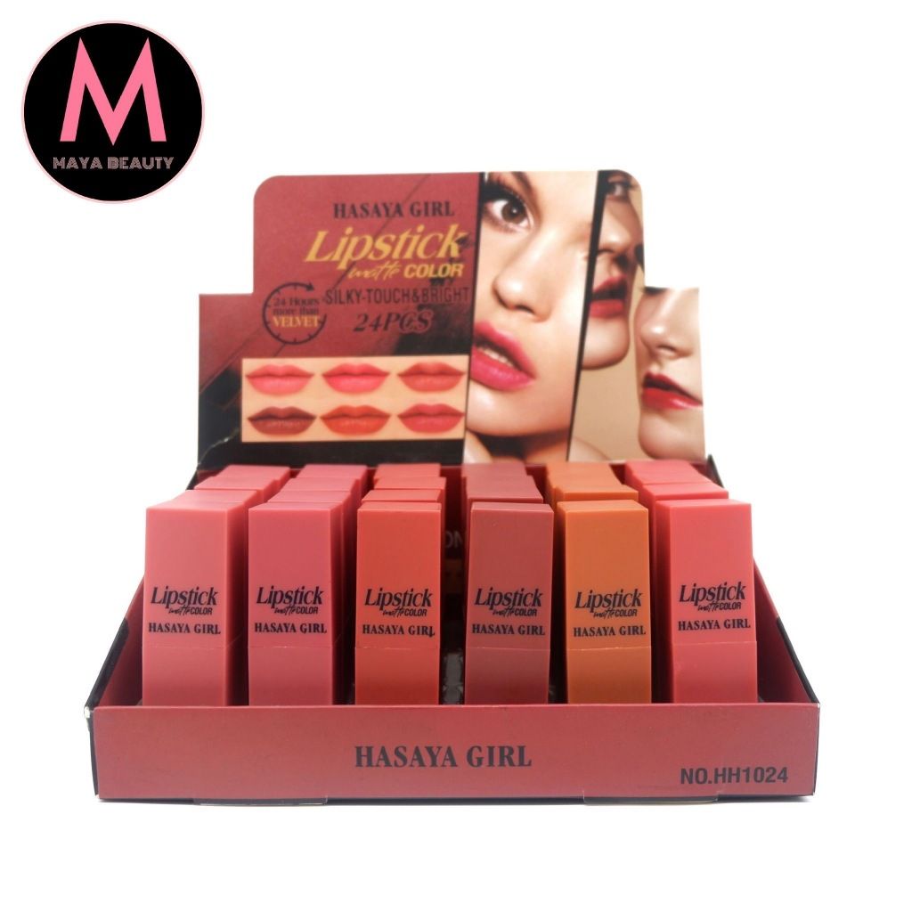 Hasaya Girl Silky Matte Lipstick Colors (24 pcs per box)_0