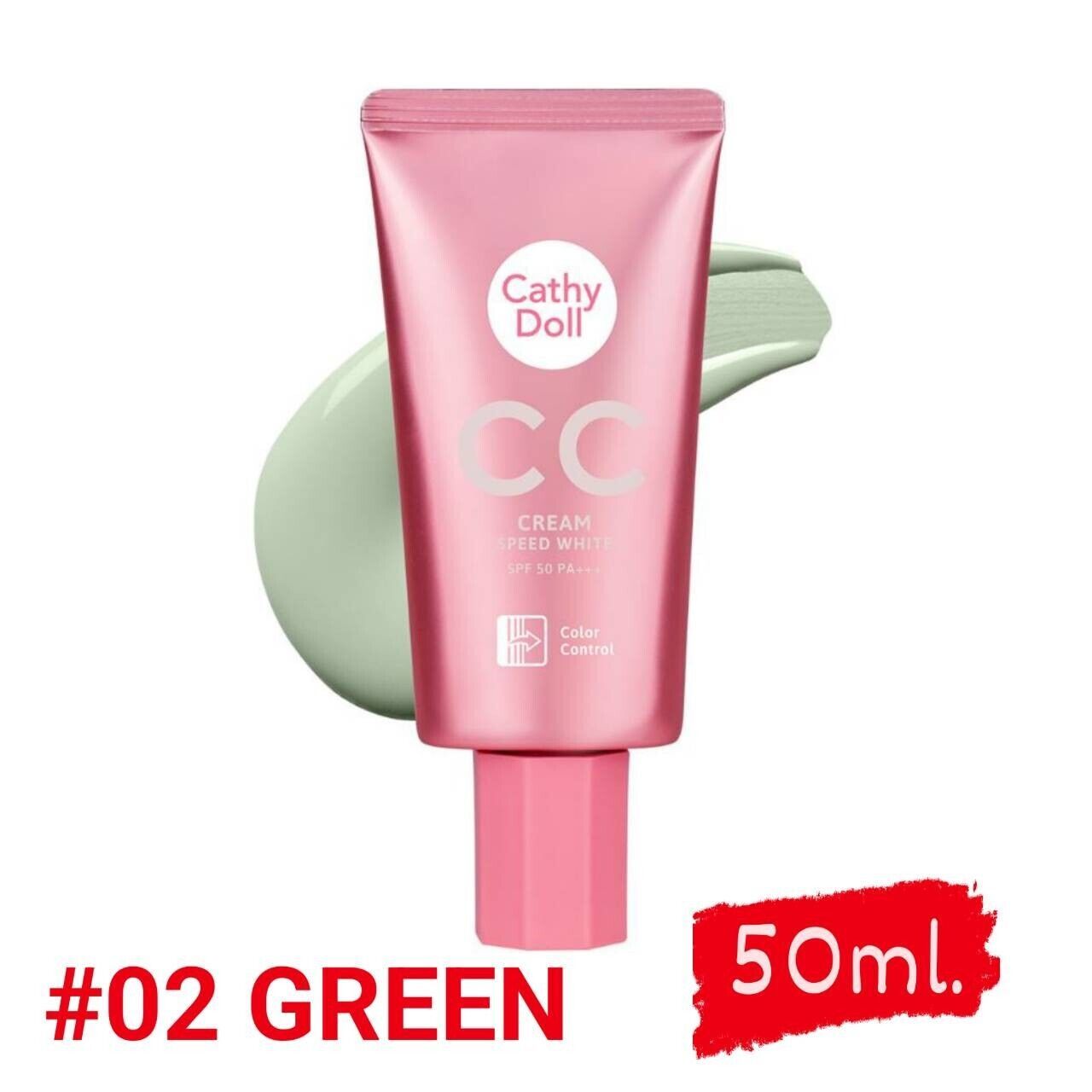 Cathy Doll CC Cream 50ml - Pink Color Control (#02 Green)_0