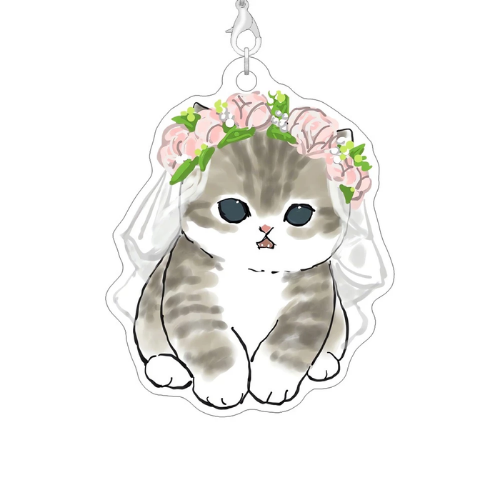 Mofusand Bride Acrylic Phone Charm _2