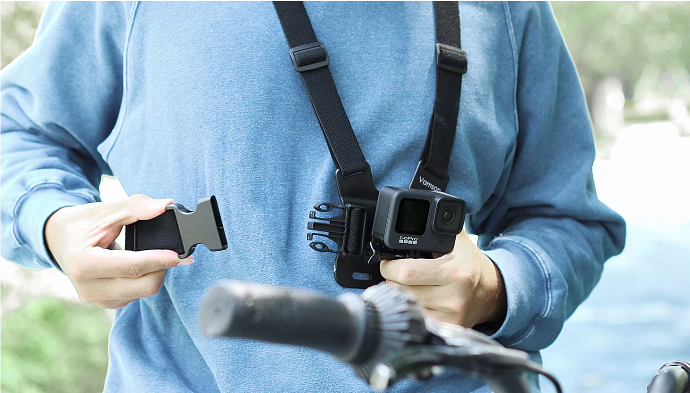 Vamson for Gopro and Phone mount Chest Strap Body Harness Universal Phone Clip_9
