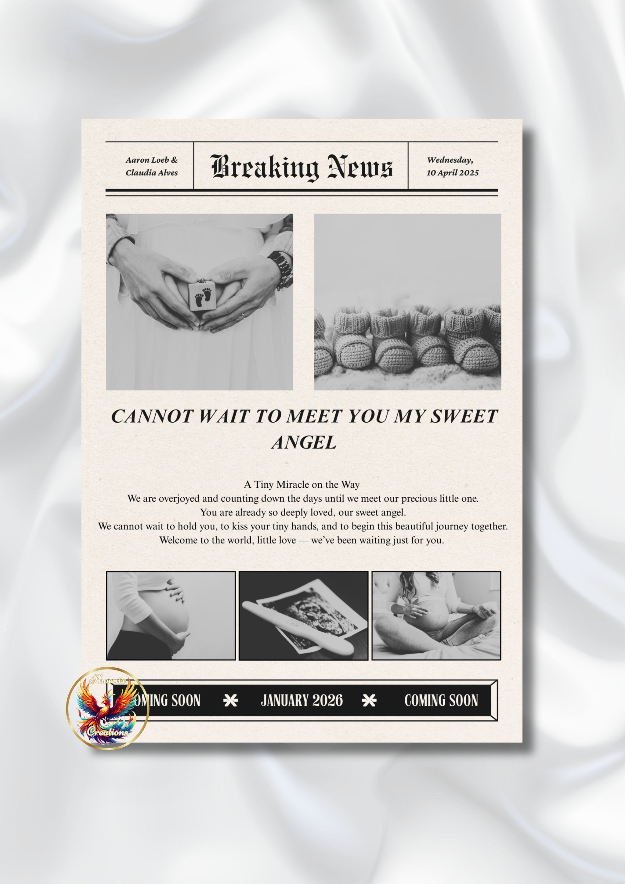 Baby Shower Announcement Newspaper Template_2